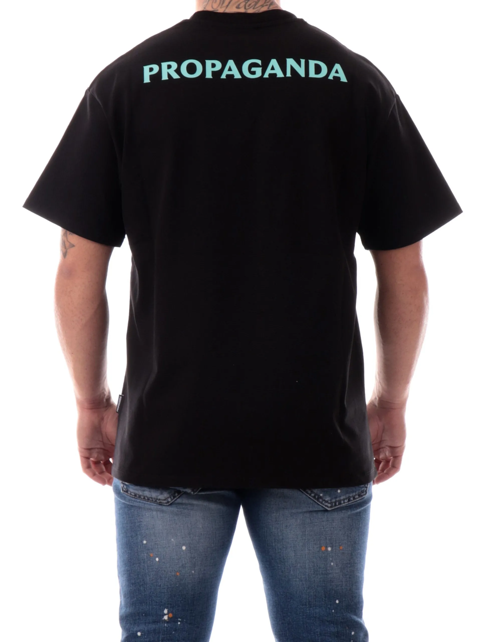 PROPAGANDA T-Shirt*Maglia nera Logo Fire 25SSPRTS
