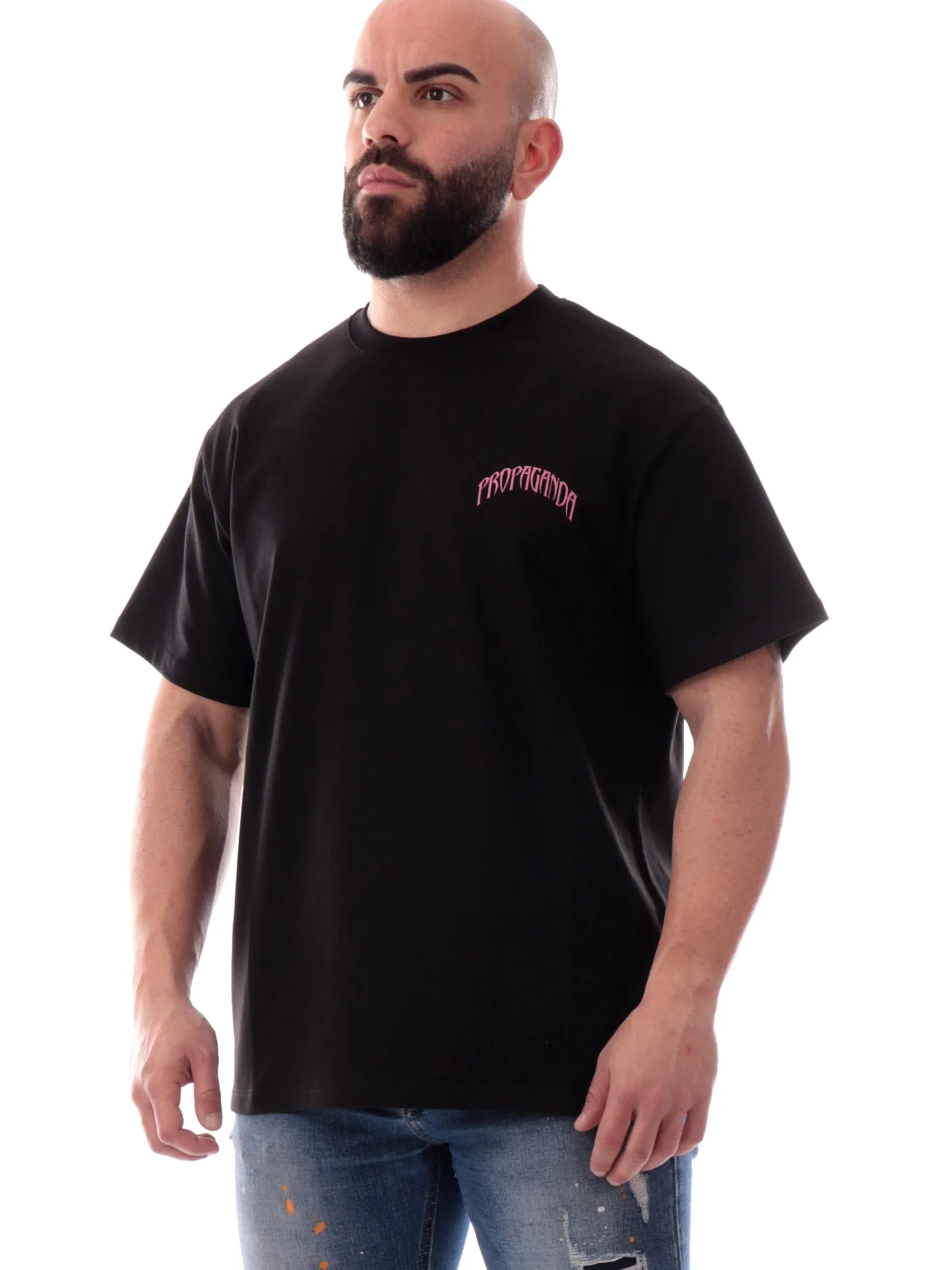 PROPAGANDA T-Shirt*Maglia nera Triangle Panther 25SSPRTS
