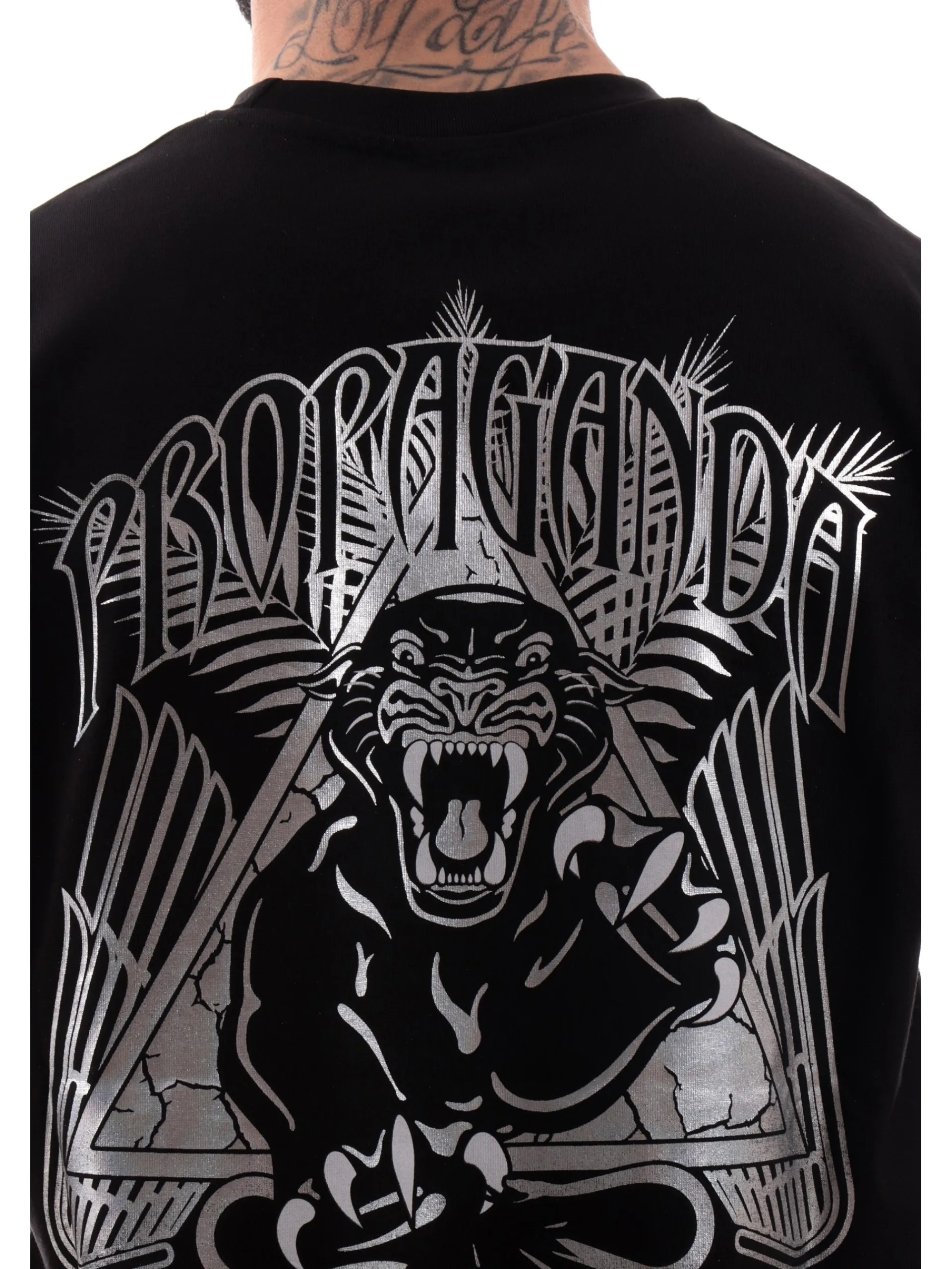 PROPAGANDA T-Shirt*Maglia nera Triangle Panther 25SSPRTS