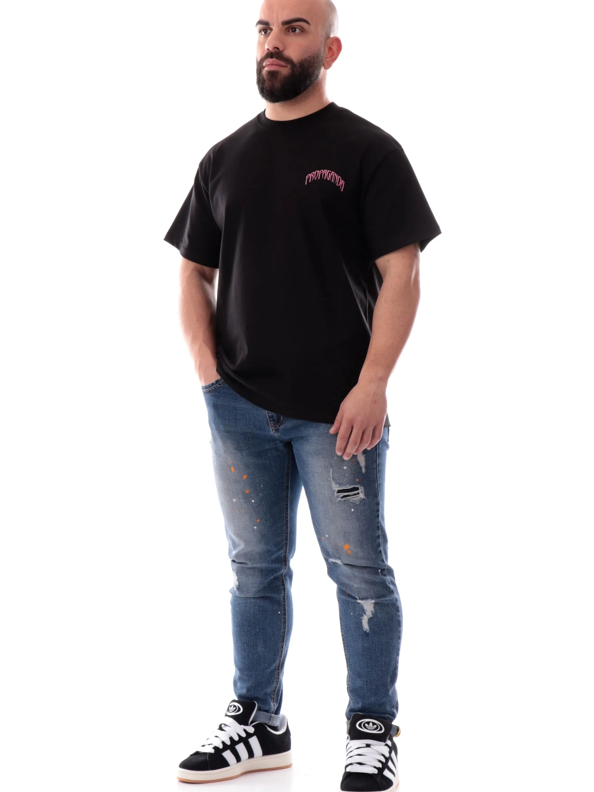 PROPAGANDA T-Shirt*Maglia nera Triangle Panther 25SSPRTS