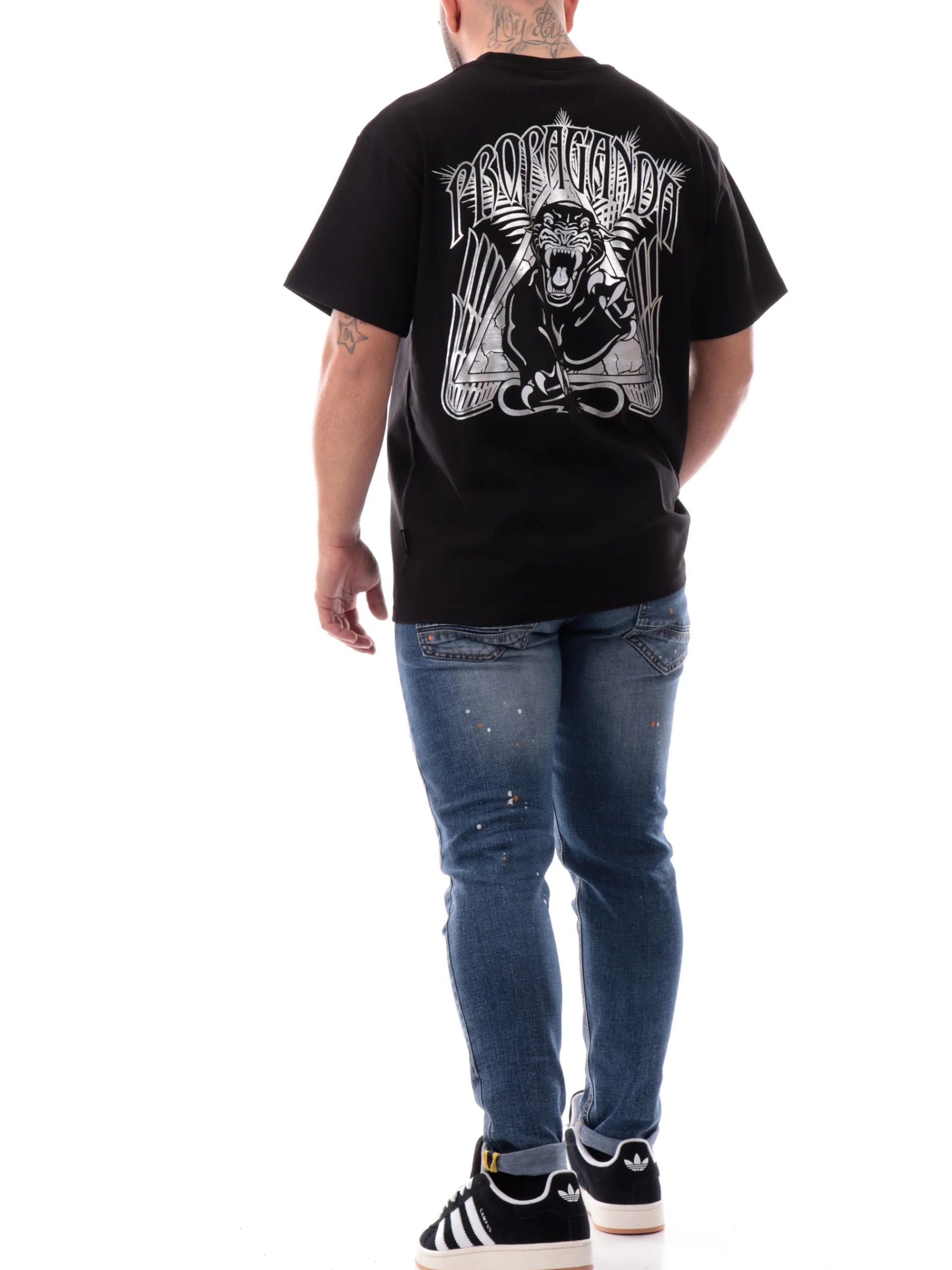 PROPAGANDA T-Shirt*Maglia nera Triangle Panther 25SSPRTS