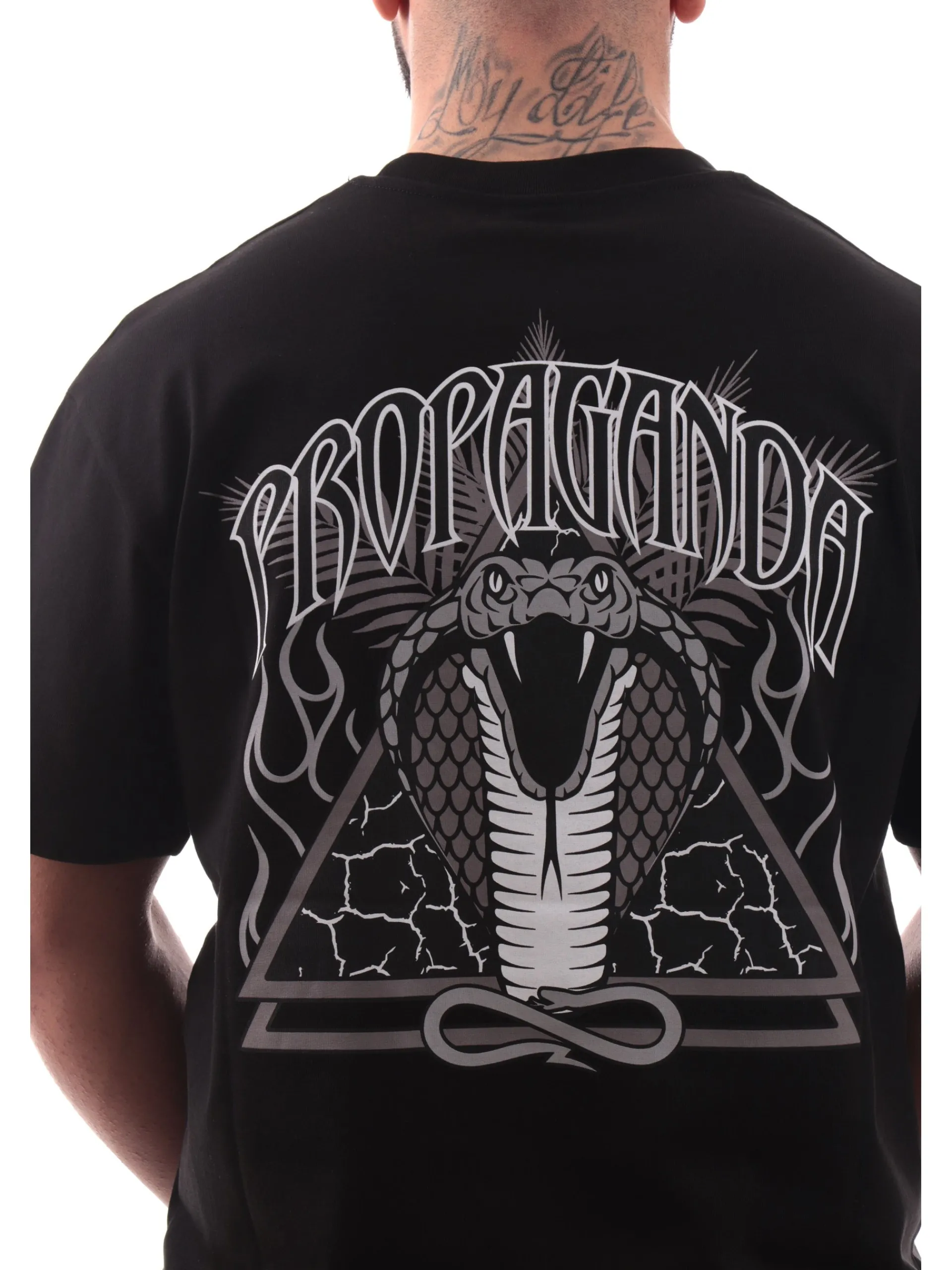 PROPAGANDA T-Shirt*Maglia nera Triangle Cobrahm 25SSPRTS