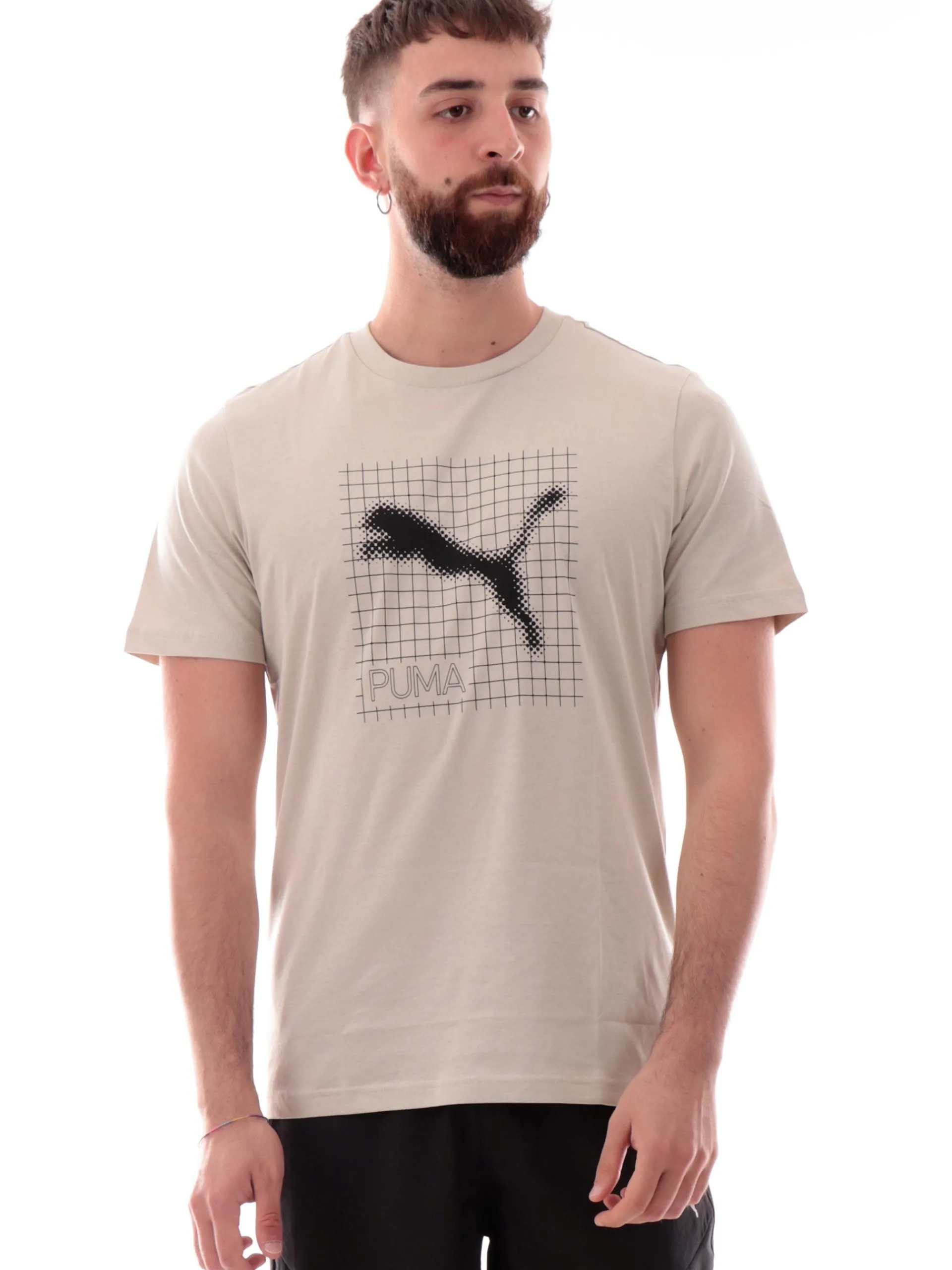 PUMA T-Shirt*Maglia beige da uomo Tech Graphic 684607