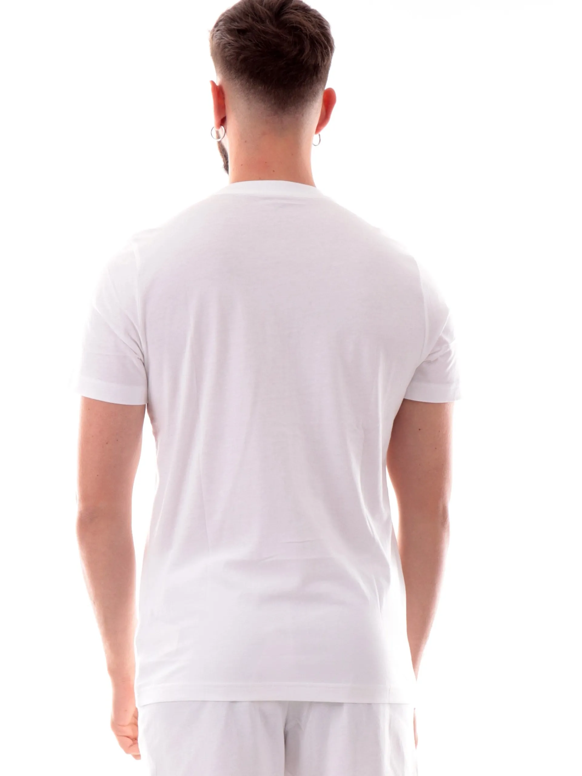PUMA T-Shirt*Maglia bianca da uomo maxi logo a contrasto 688913