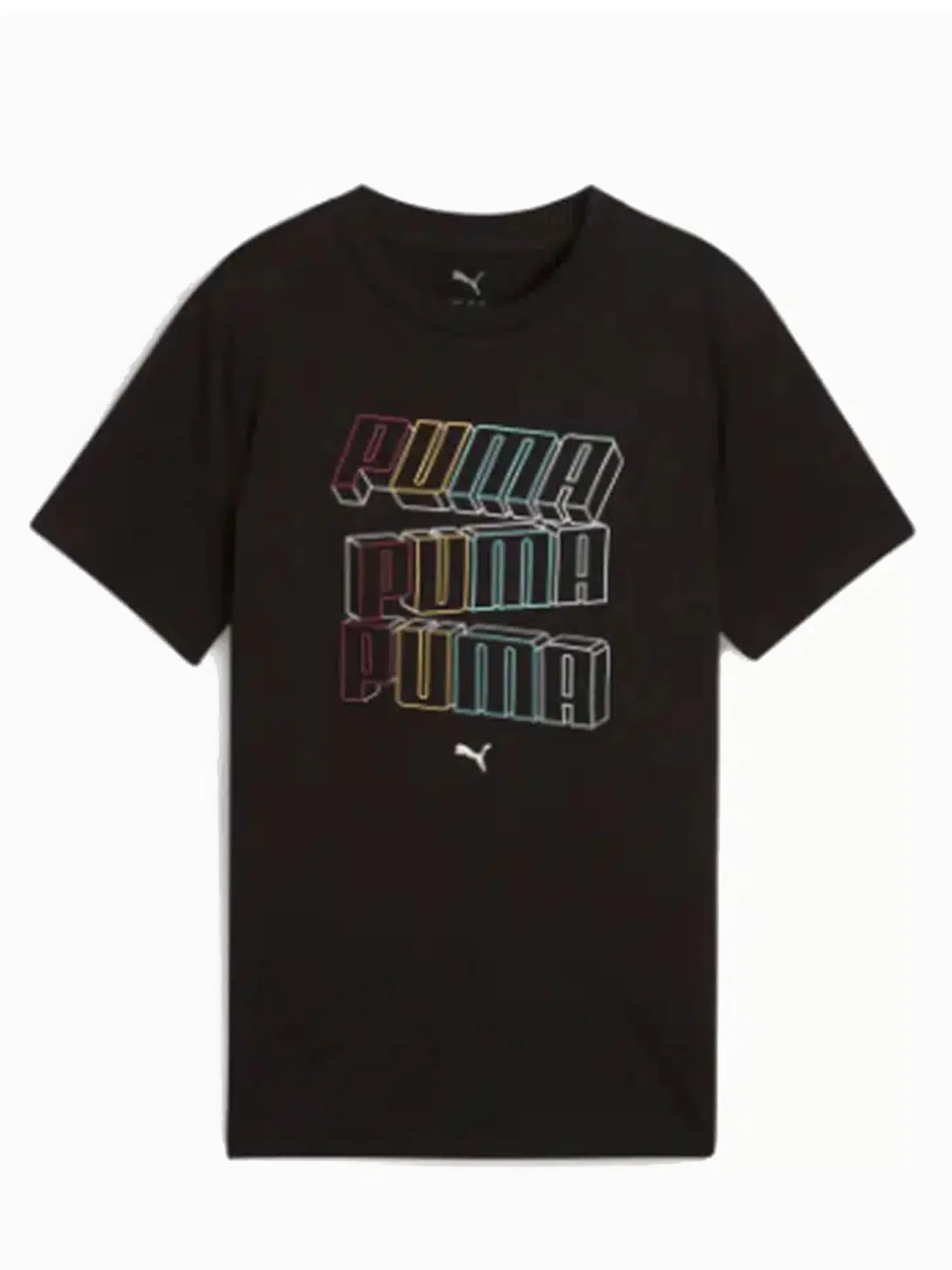 PUMA T-Shirt*Maglia nera da bambino stampa logo lab 685788