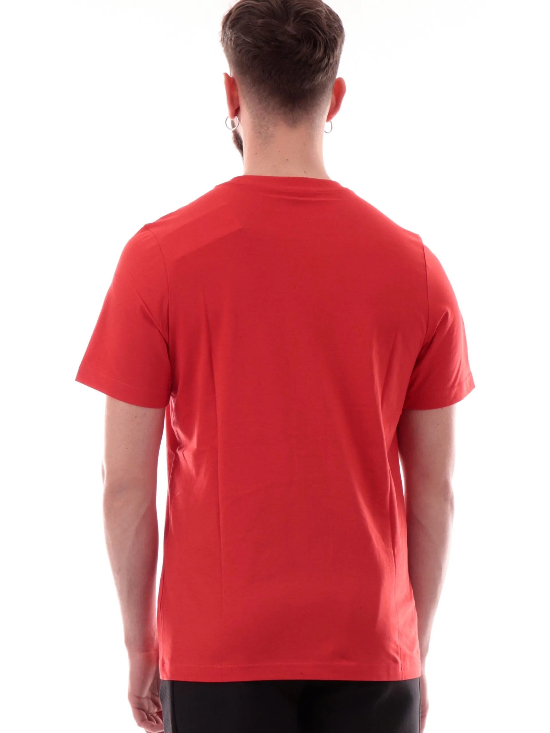 PUMA T-Shirt*Maglia rossa girocollo da uomo logo ricamato 682534