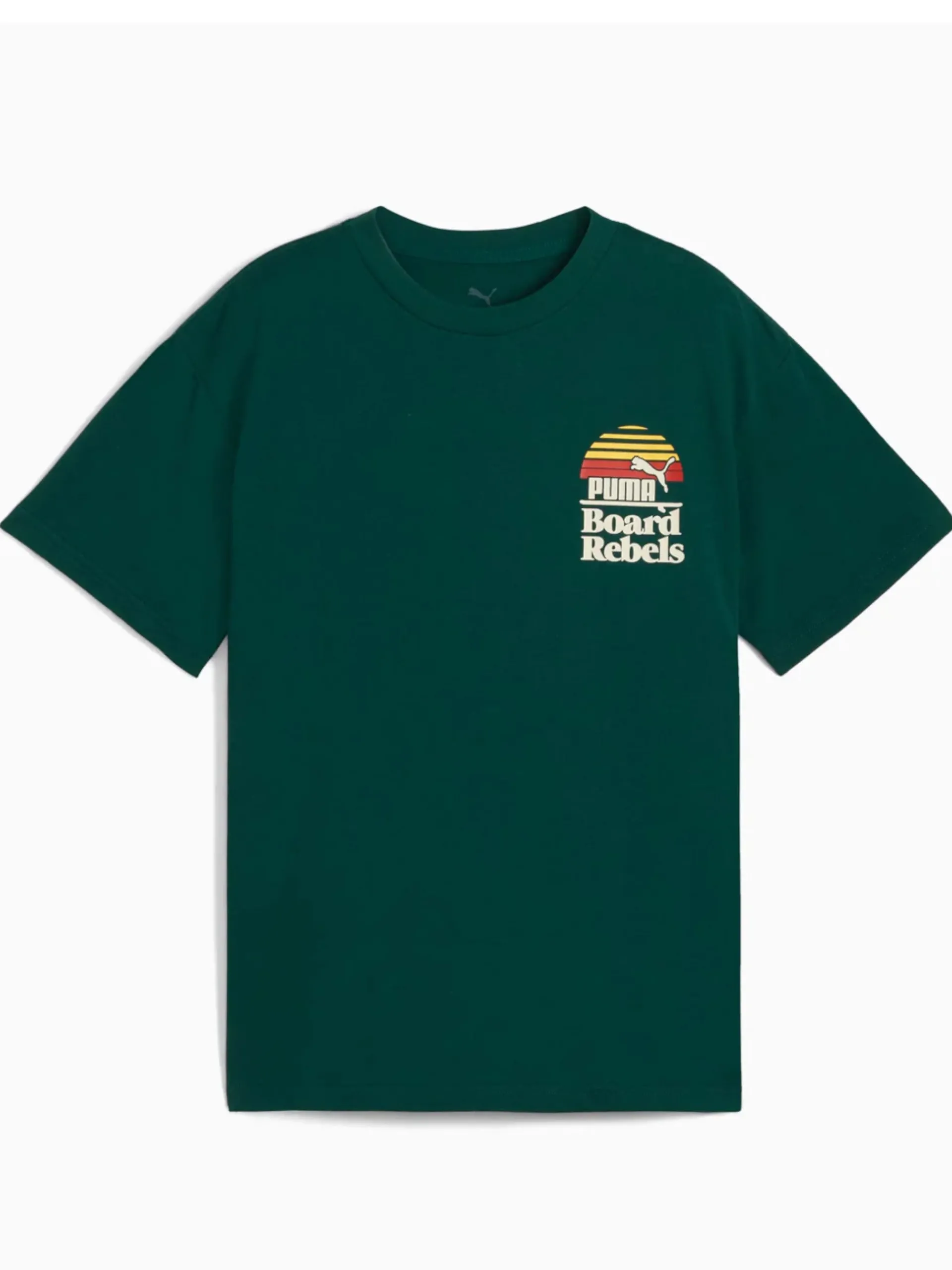 PUMA T-Shirt*Maglia verde da bambino maxi stampa posteriore 685153