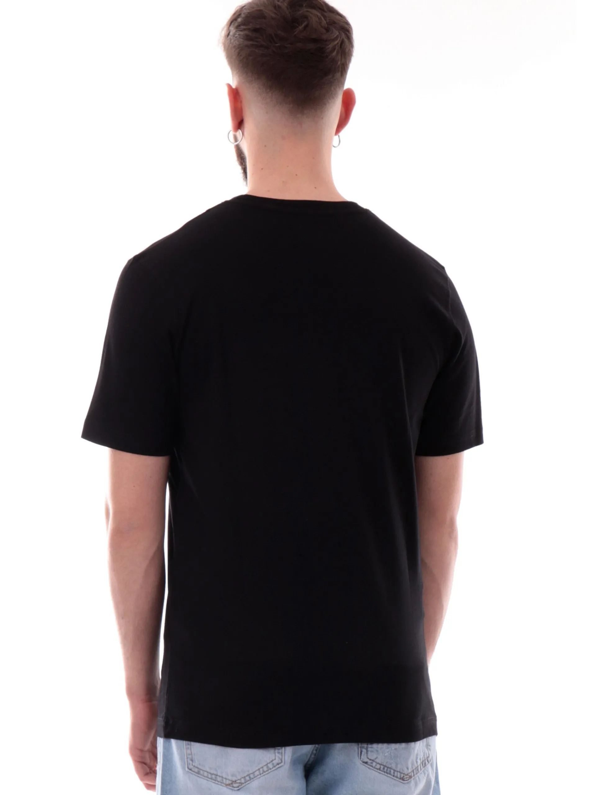 REFRIGIWEAR T-Shirt*Maglia nera da uomo Halen logo ricamato T62800
