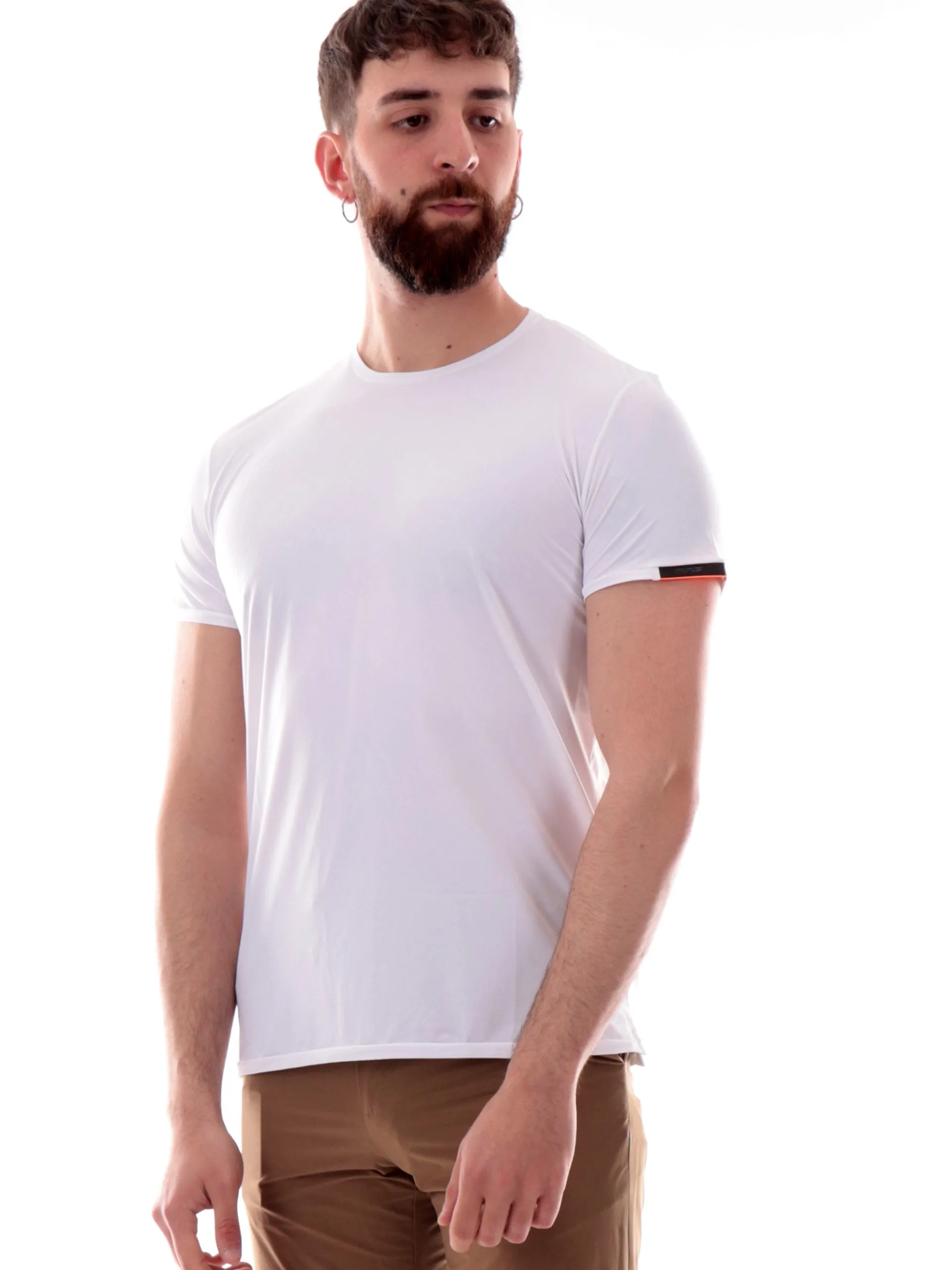 RRD Maglie*Maglia bianca Oxford Logo Shirty da uomo con banda logata 25216