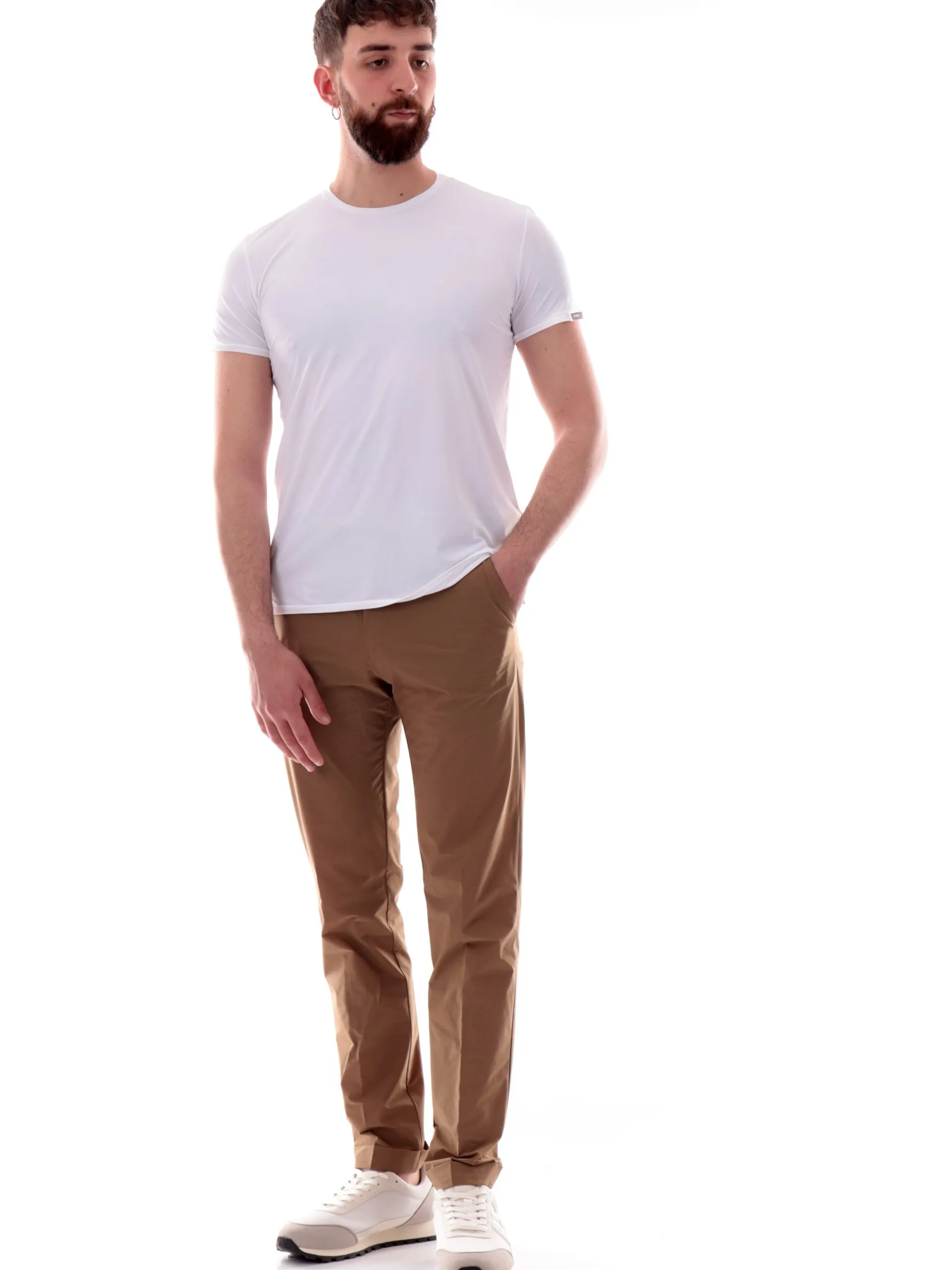 RRD Maglie*Maglia bianca Oxford Logo Shirty da uomo con banda logata 25216