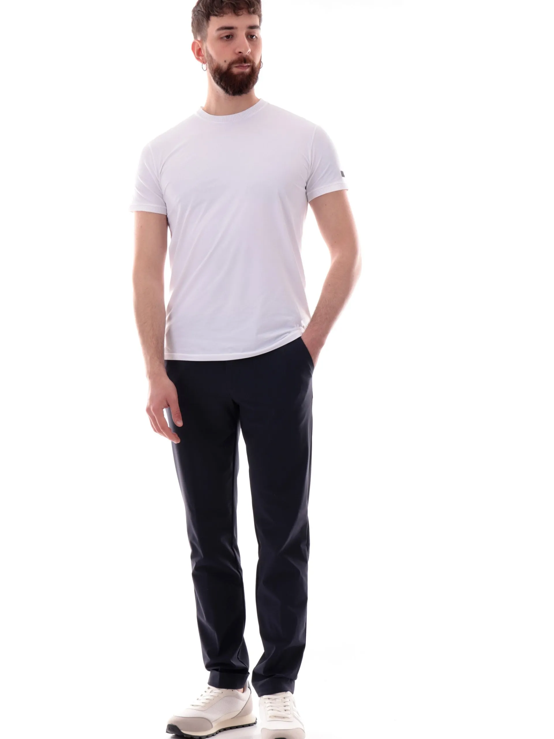 RRD Maglie*Maglia bianca Oxford GDY Shirty da uomo inserti a costine 25206