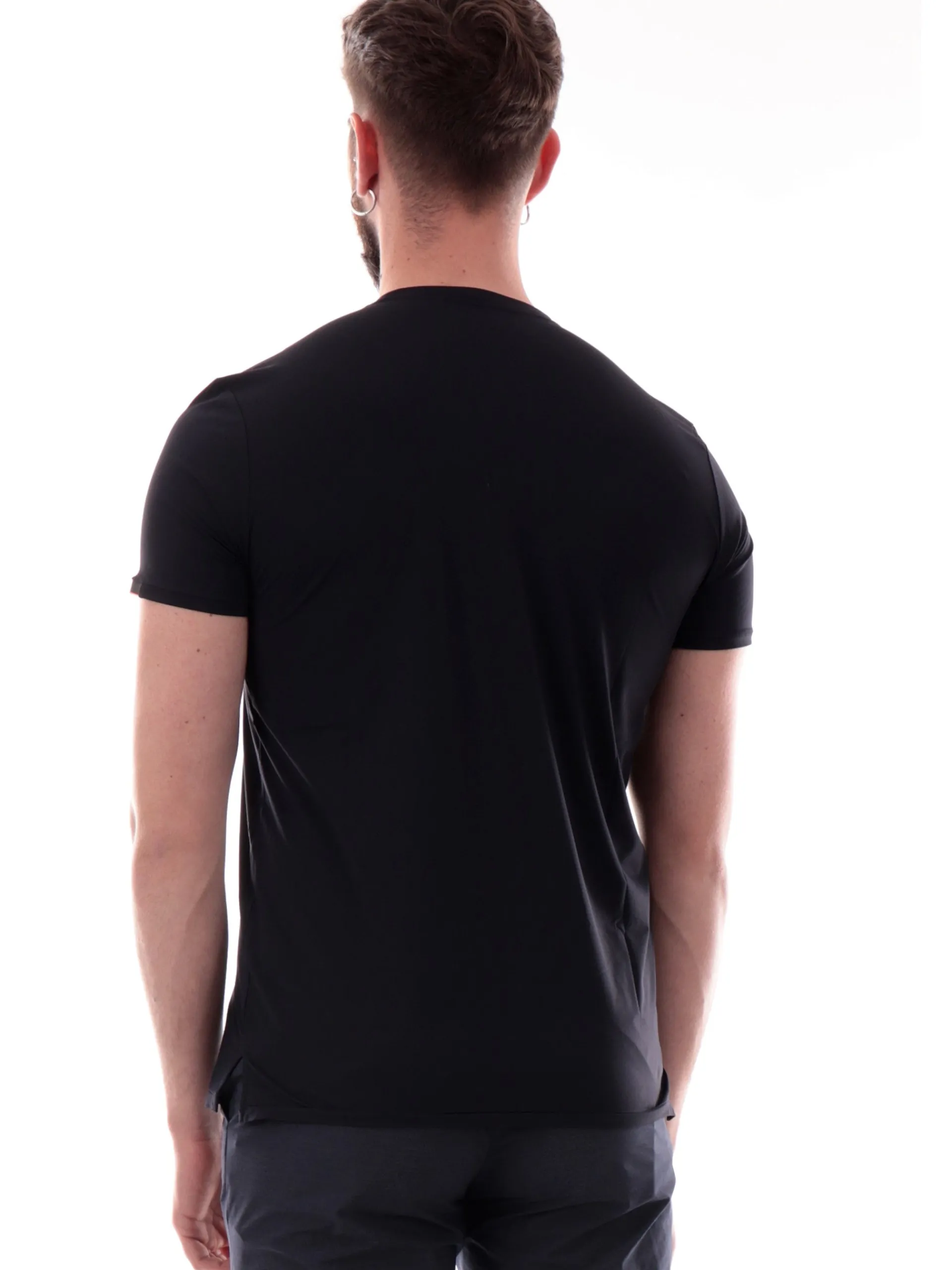 RRD Camicie*Maglia blu black Oxford Logo Shirty da uomo con banda logata 25216