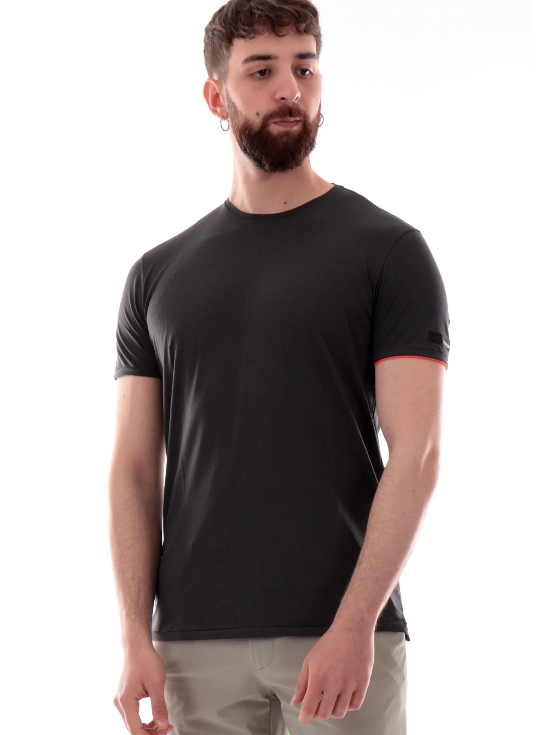 RRD Maglie*Maglia verde Macro Shirty da uomo con patch sulla manica 25202