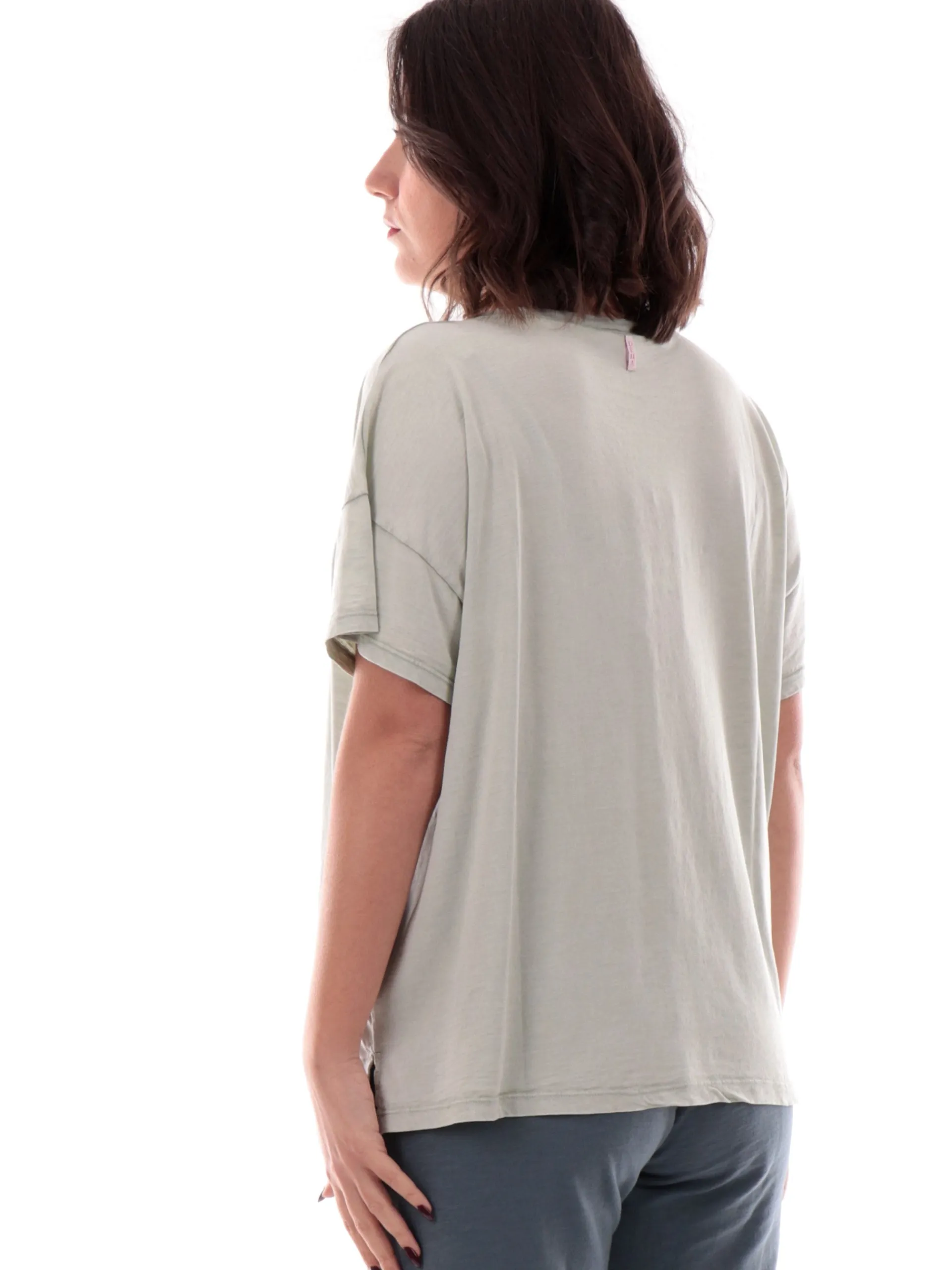DEHA T-Shirt*Maglia scollo a v verde menta da donna Crop D2236037620