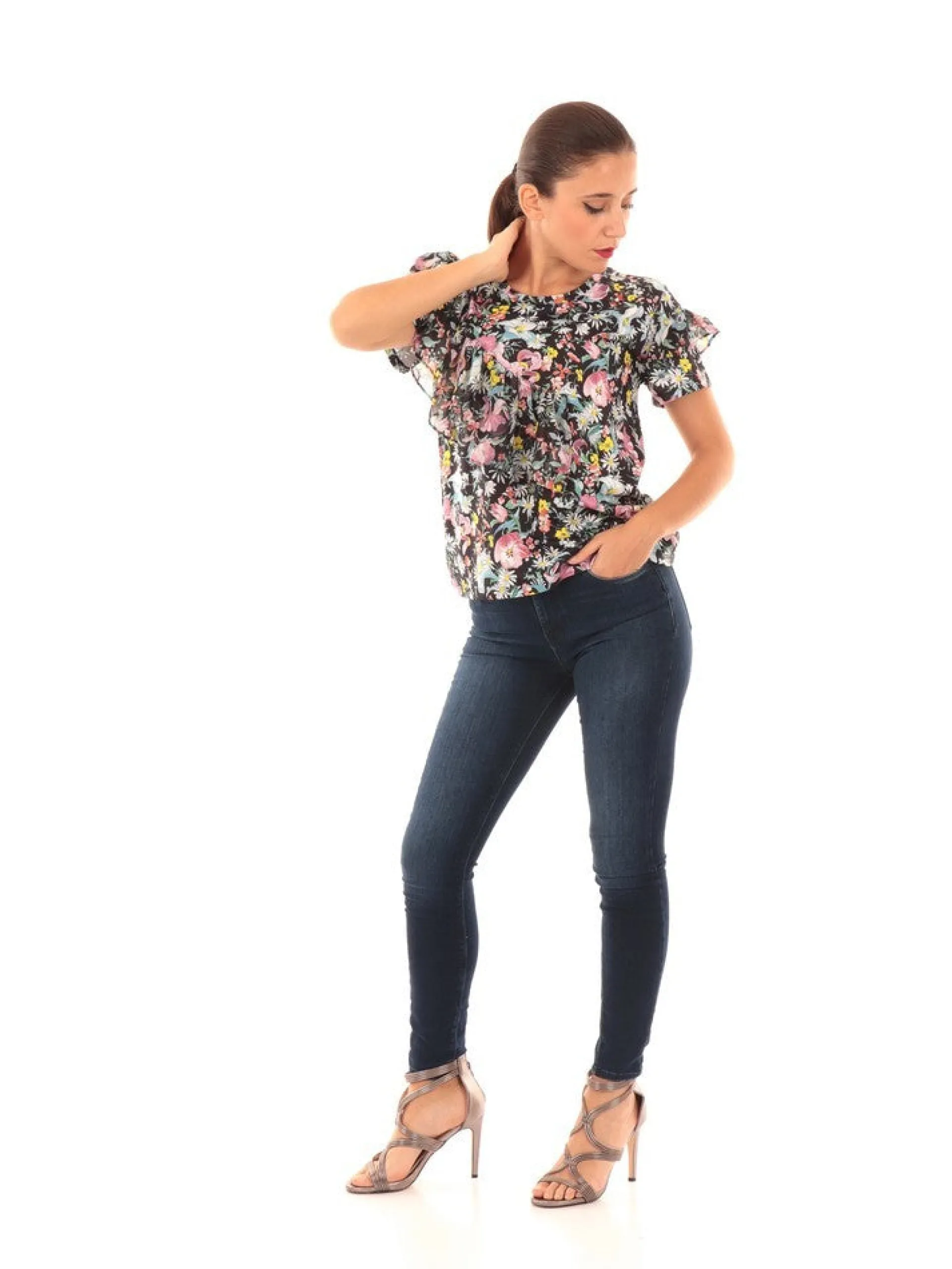 SILVIAN HEACH T-Shirt*Maglia Tinguipaya nera da donna