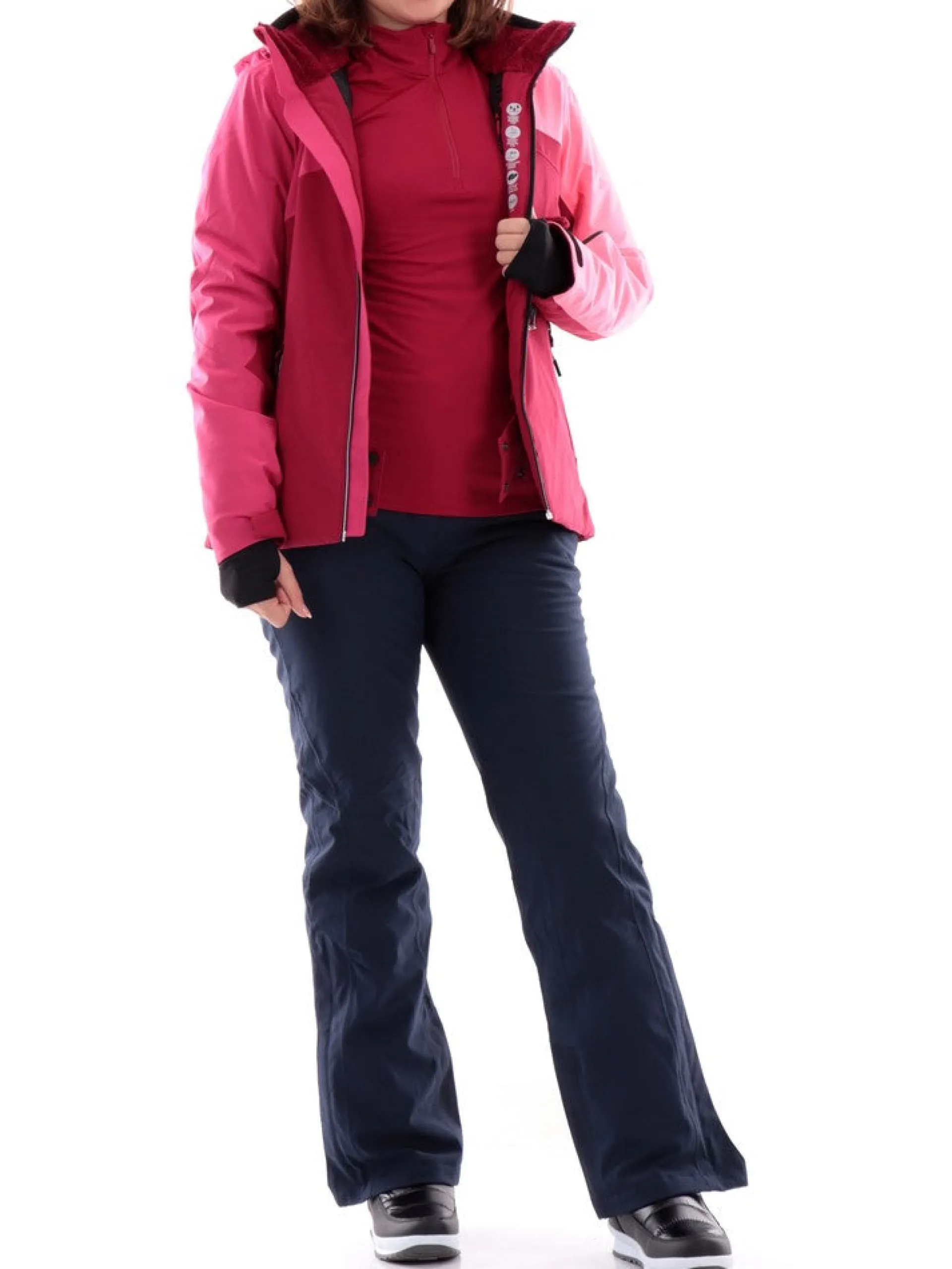 CMP Abbigliamento*Maglia termica bordeaux da donna 30L1086