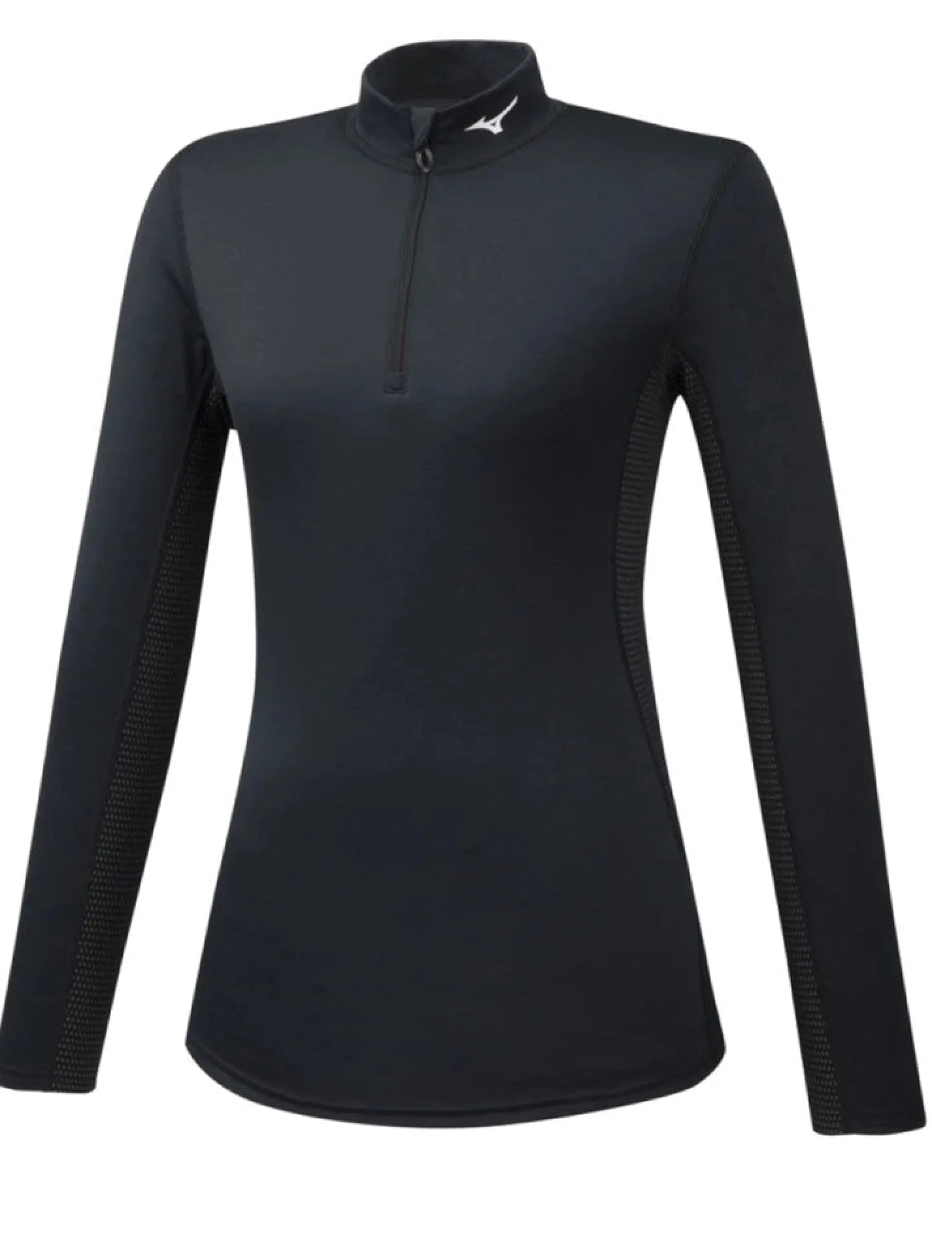 MIZUNO Abbigliamento*Maglia termica nera da donna Mid Weight H/Z Shirt A2GAA75