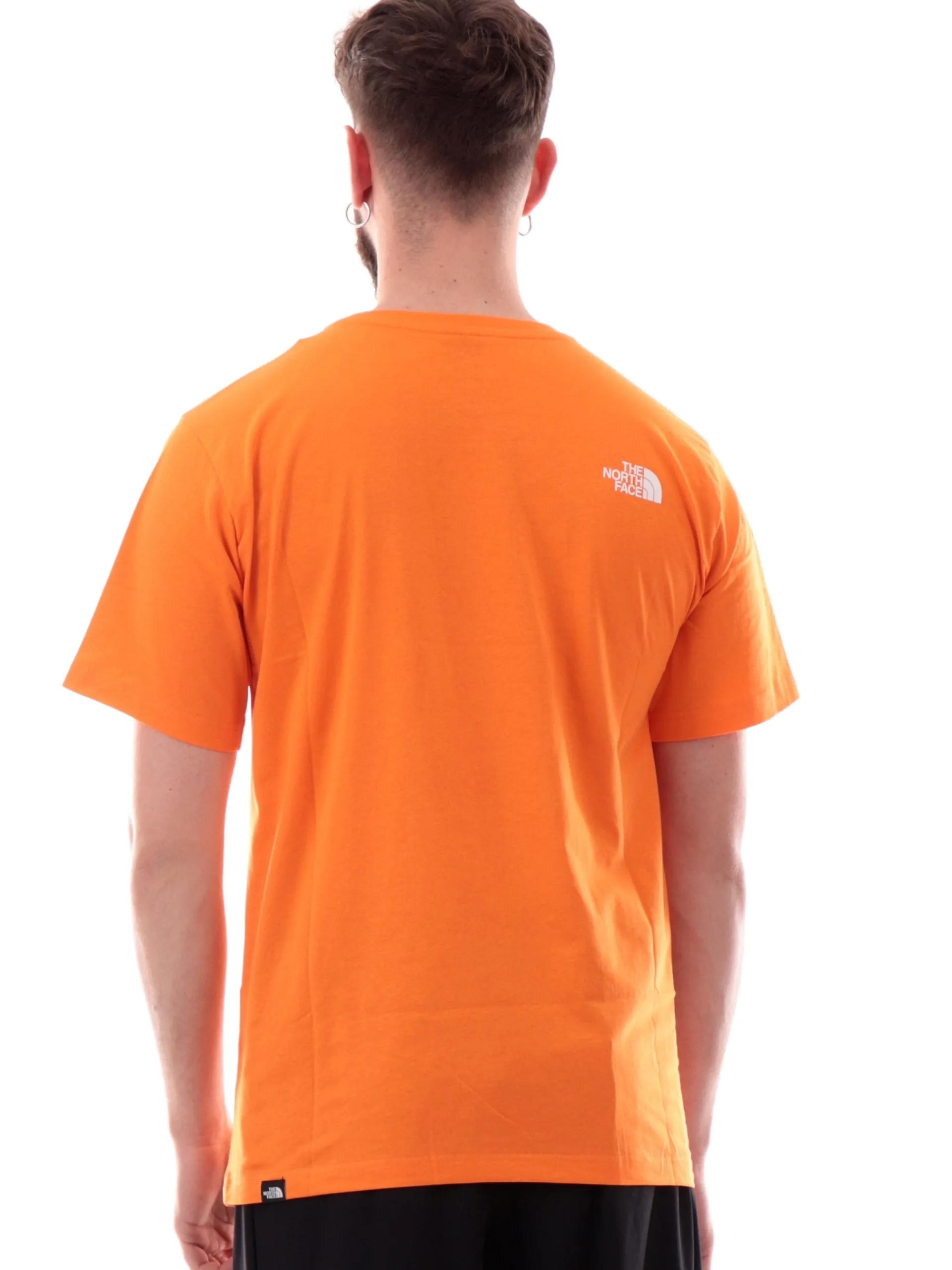 THE NORTH FACE T-Shirt*Maglia Easy Tee arancione girocollo da uomo logo North Face stampato NF0A8A6C