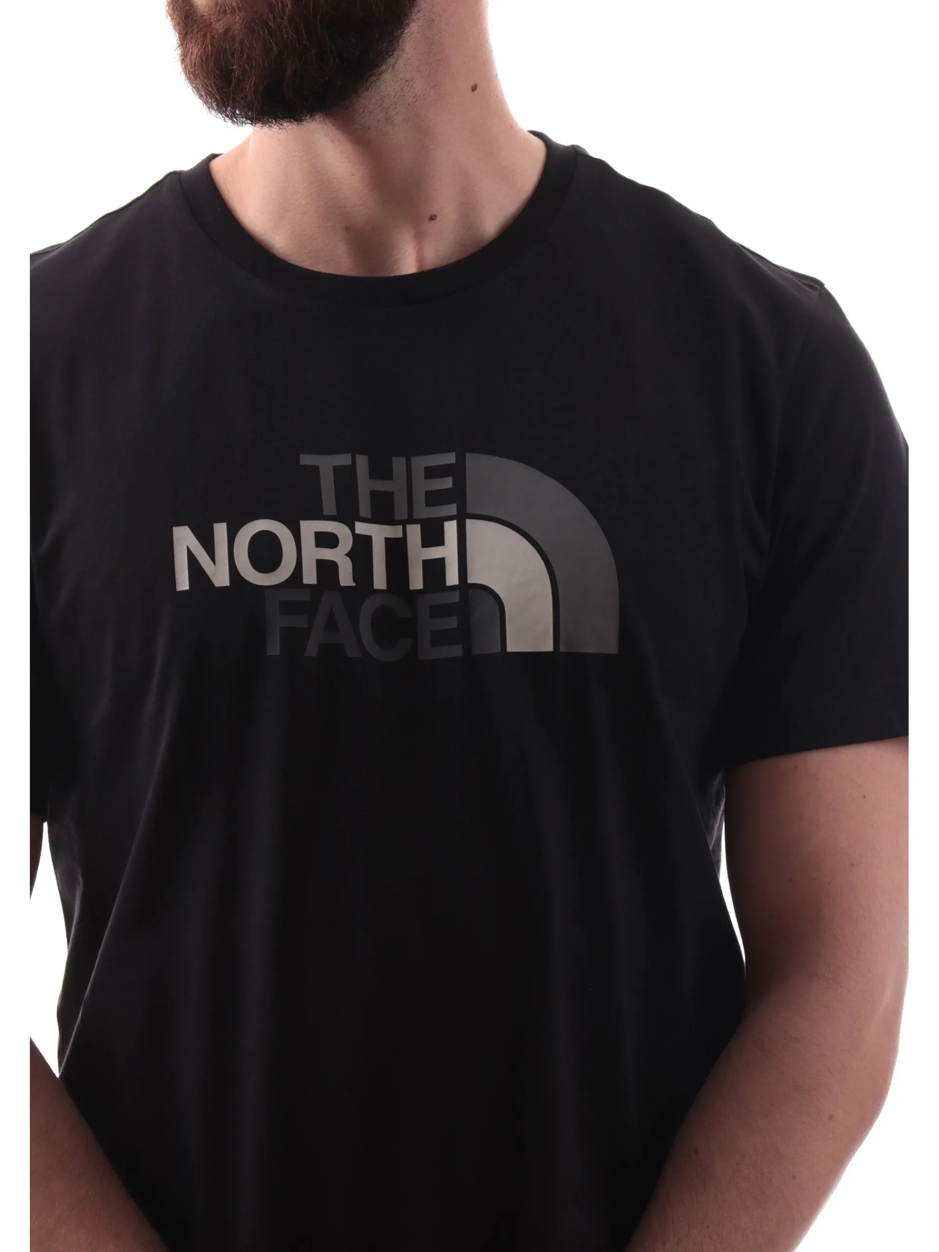 THE NORTH FACE T-Shirt*Maglia Easy Tee nera girocollo da uomo logo North Face stampato NF0A8A6C
