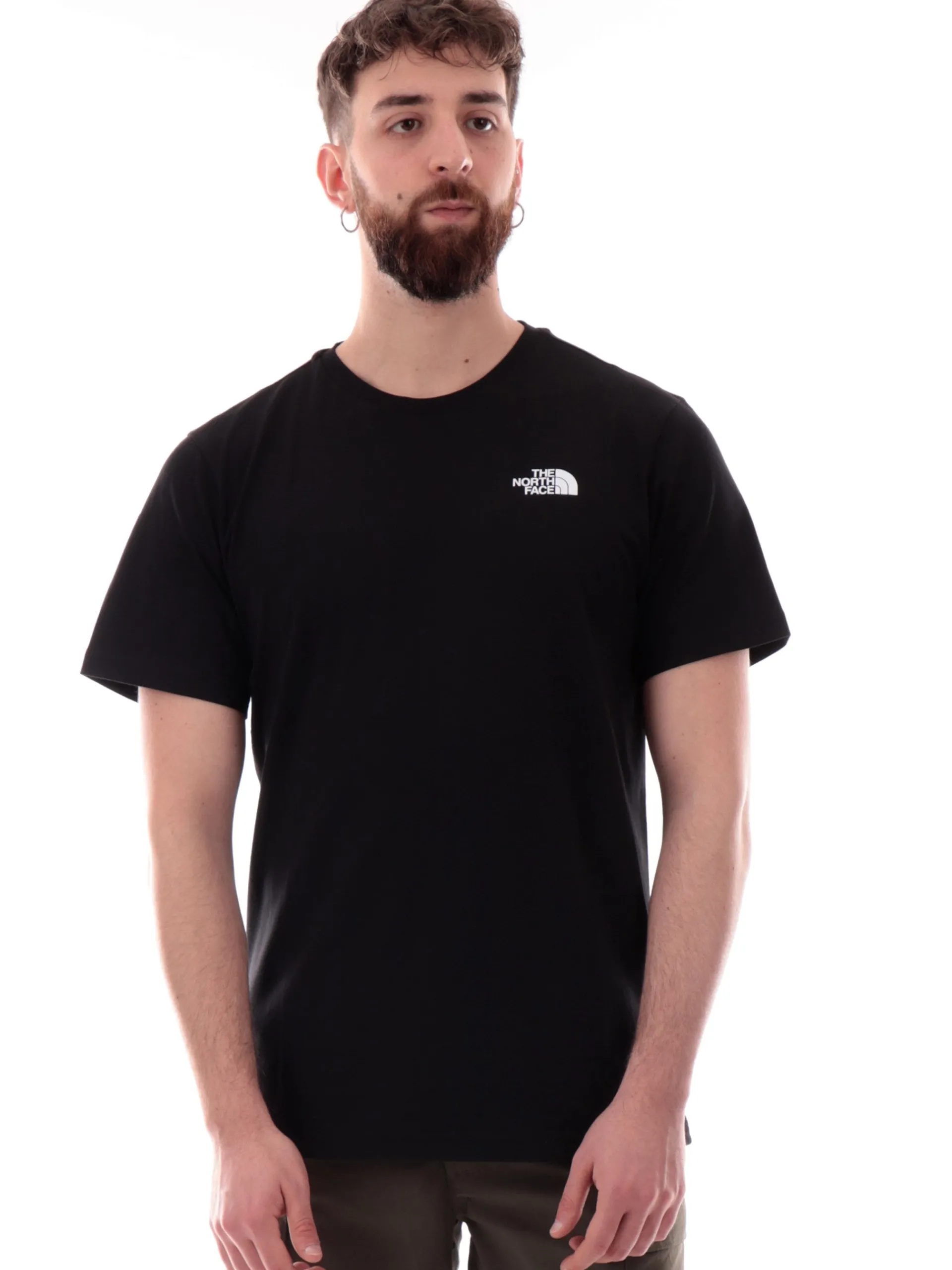THE NORTH FACE T-Shirt*Maglia nera da uomo maxi logo Posteriore Redbox NF0A87NP