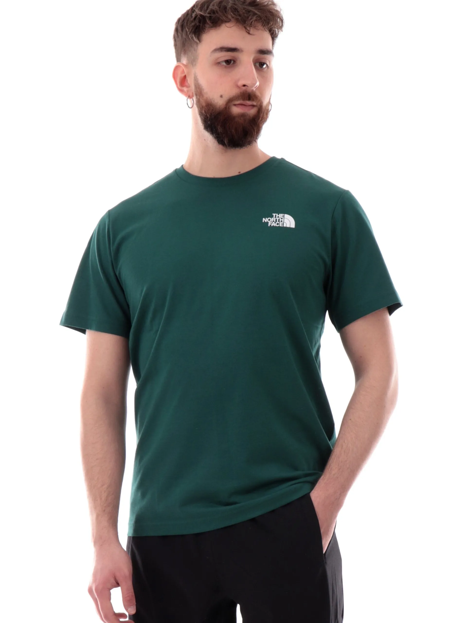 THE NORTH FACE T-Shirt*Maglia verde da uomo maxi logo Posteriore Redbox NF0A87NP