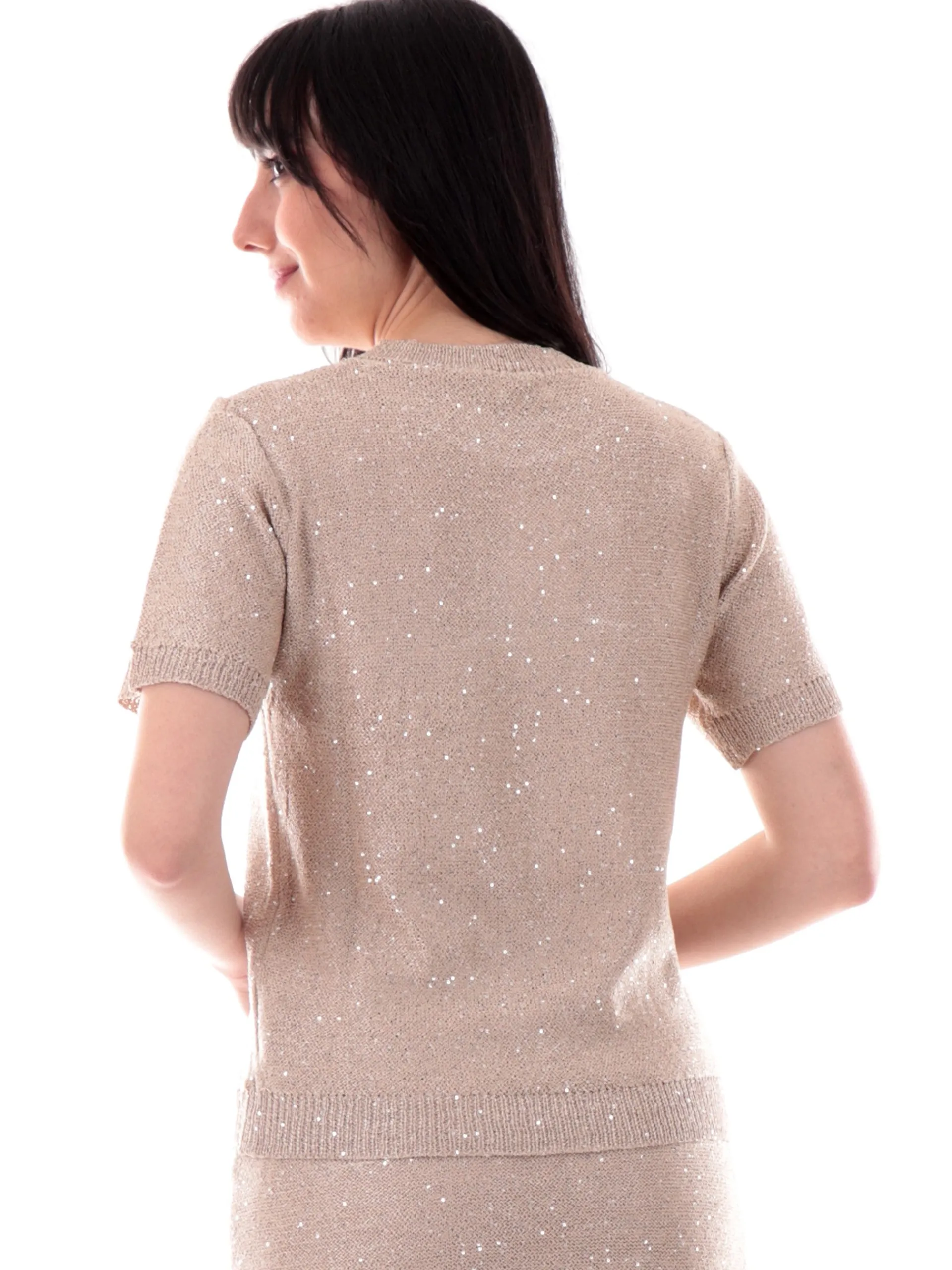 TIFFOSI Maglie*Maglia beige e oro con micro paillets oro 10059046168