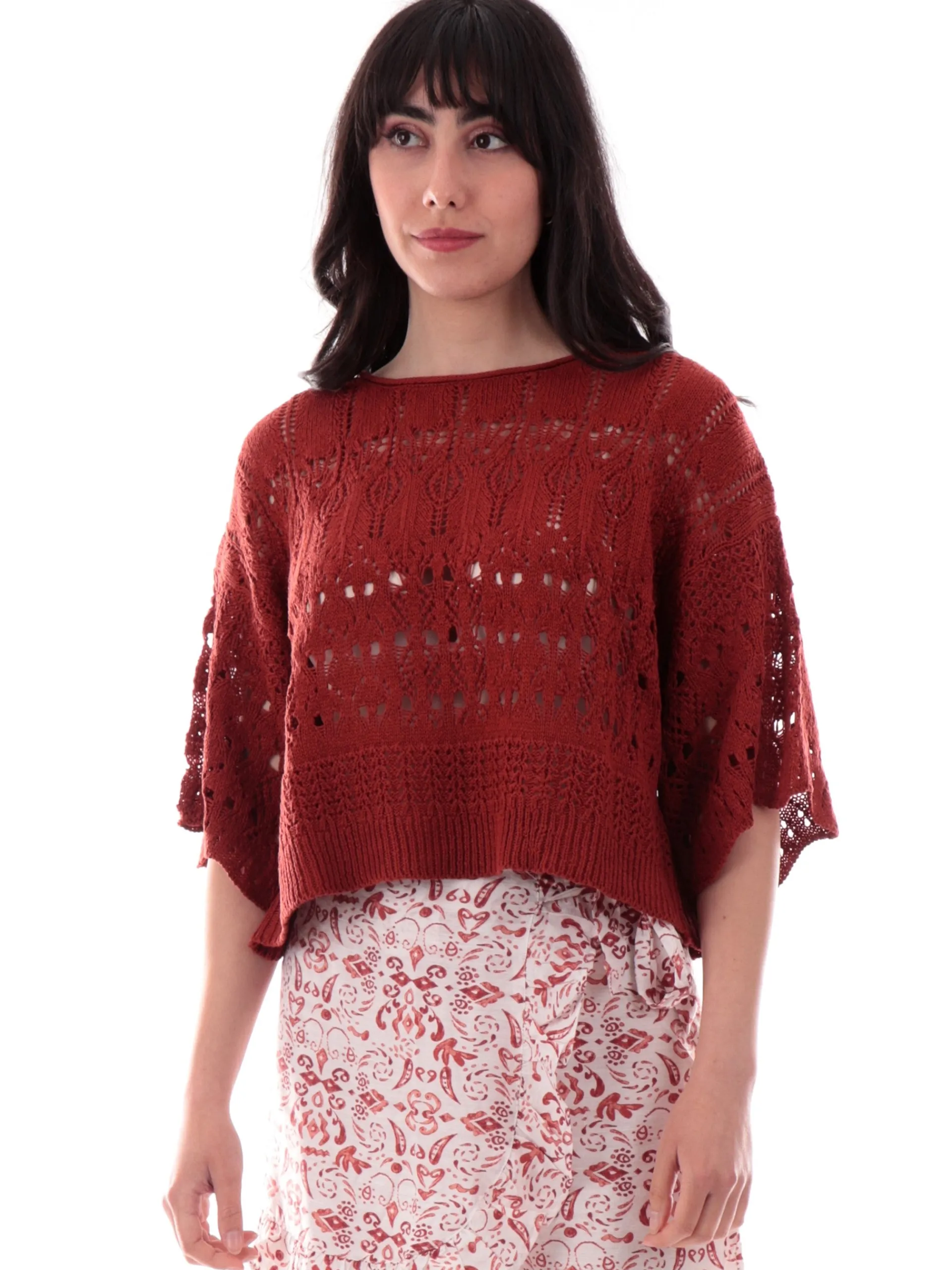 TIFFOSI Maglie*Maglia uncinetto ruggine bordeaux 10059045447