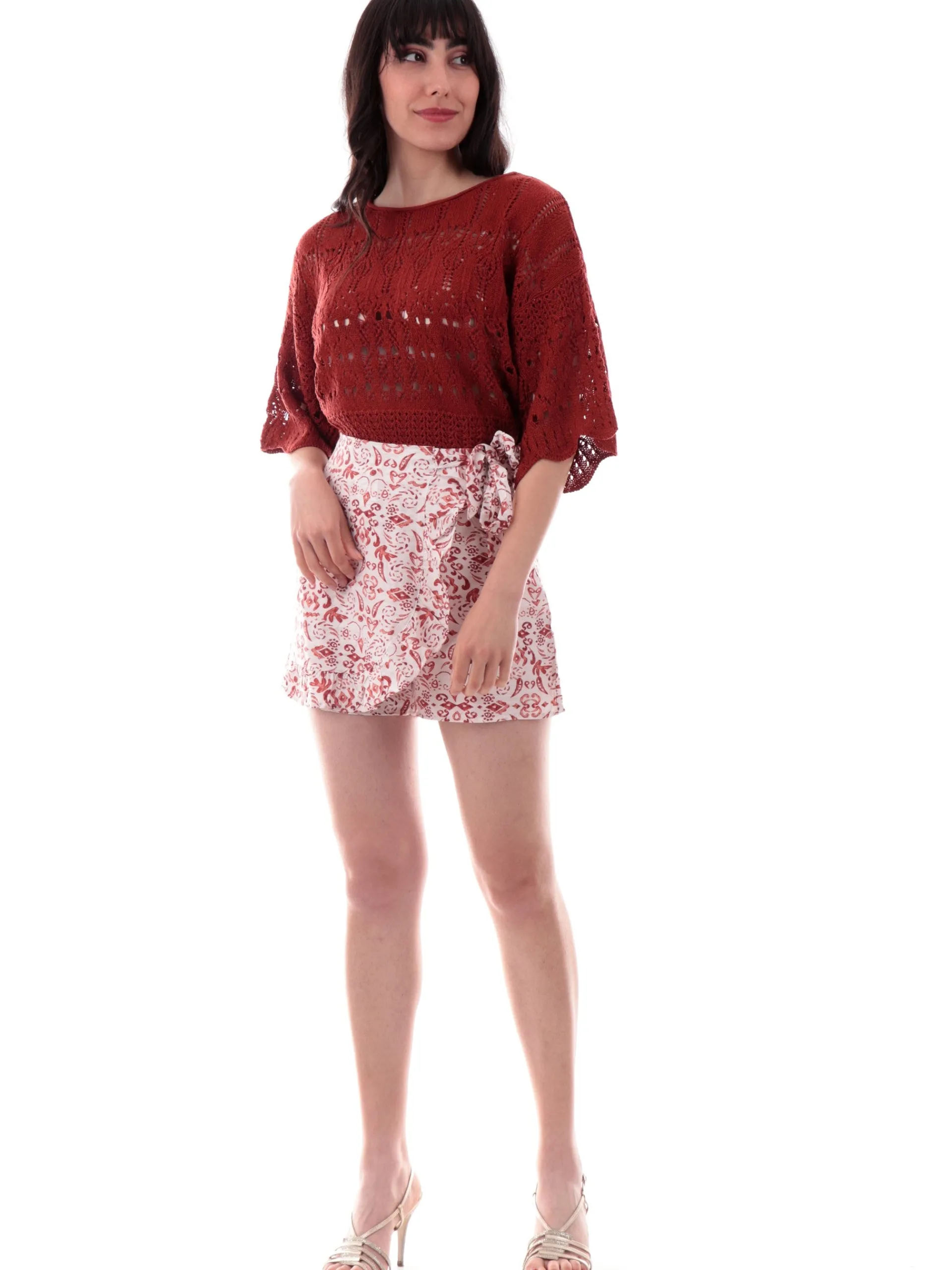 TIFFOSI Maglie*Maglia uncinetto ruggine bordeaux 10059045447