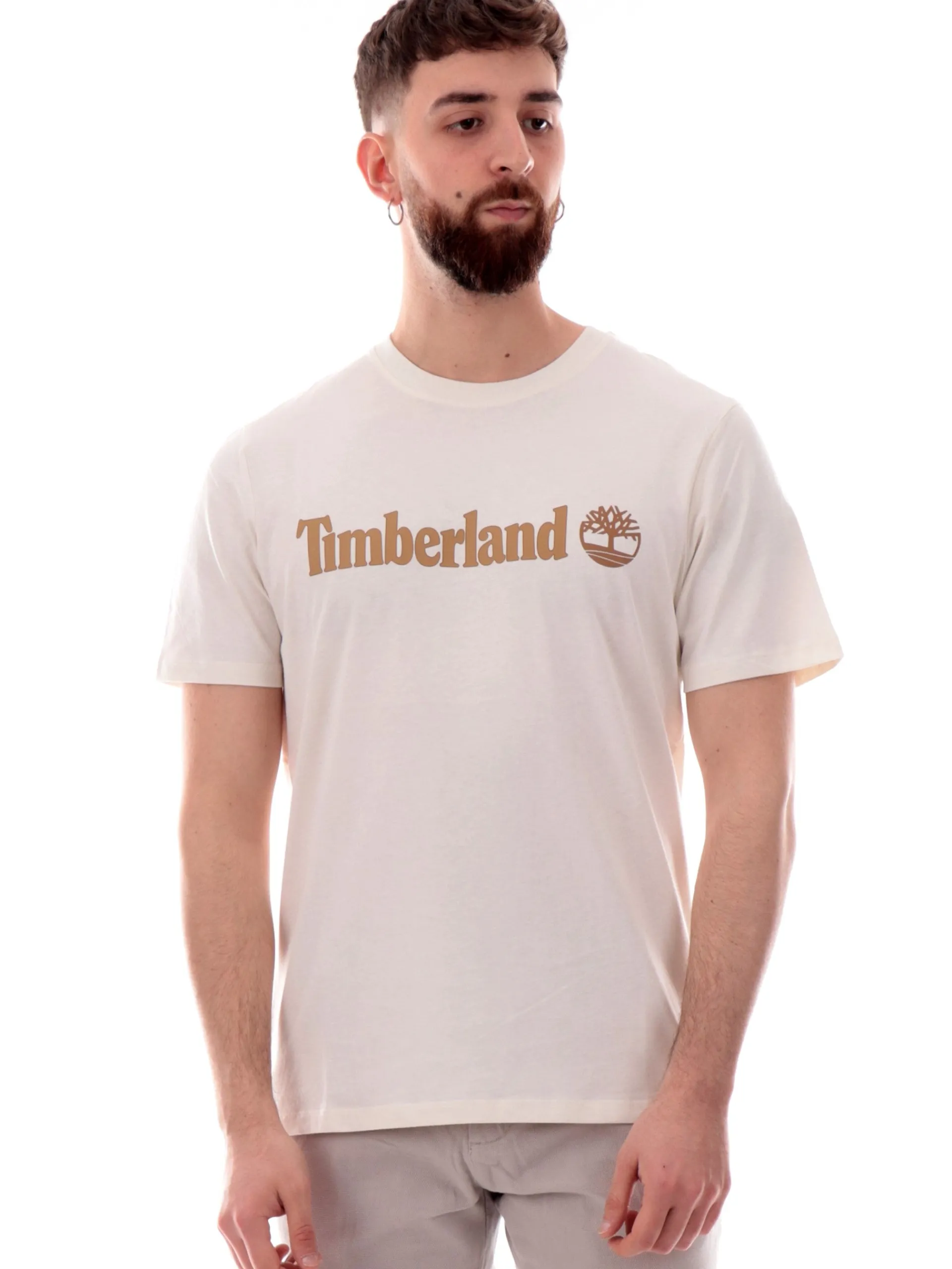 TIMBERLAND T-Shirt*Maglia bianca da uomo maxi stampa Kennebec River TB0A5UPQ