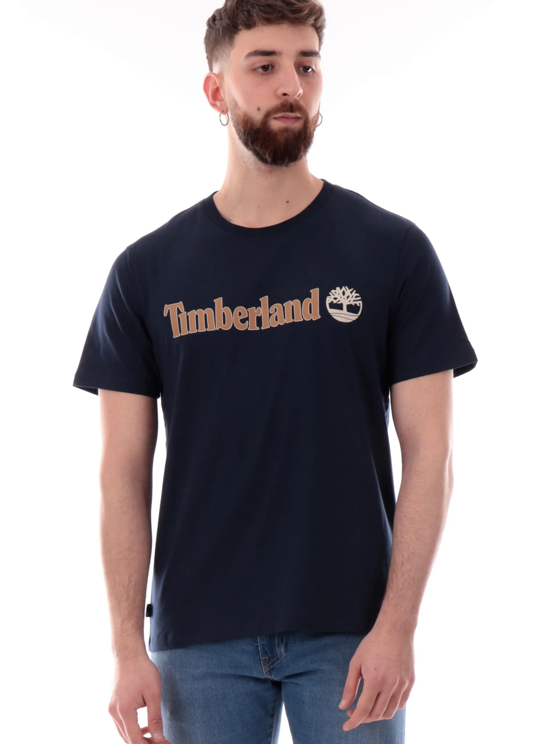 TIMBERLAND T-Shirt*Maglia blu da uomo maxi stampa Kennebec River TB0A5UPQ