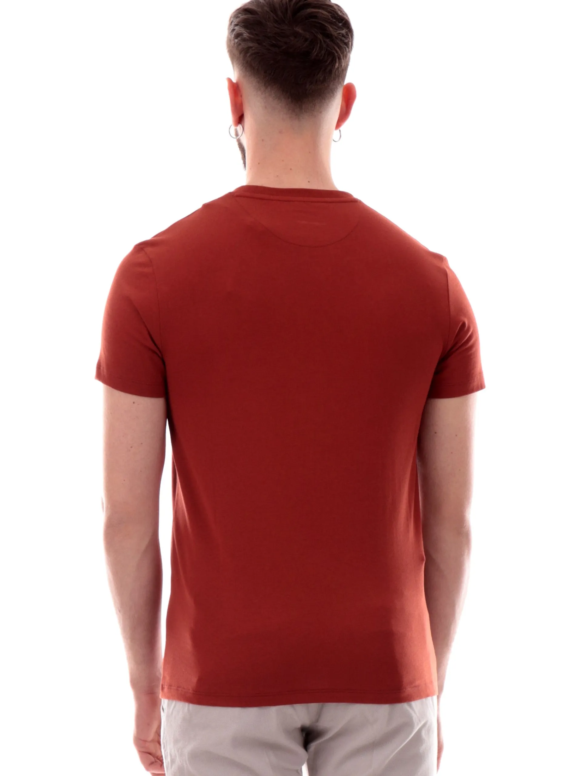 TIMBERLAND T-Shirt*Maglia rosso mattone da uomo logo ricamato Dunstan River TB0A2BPR