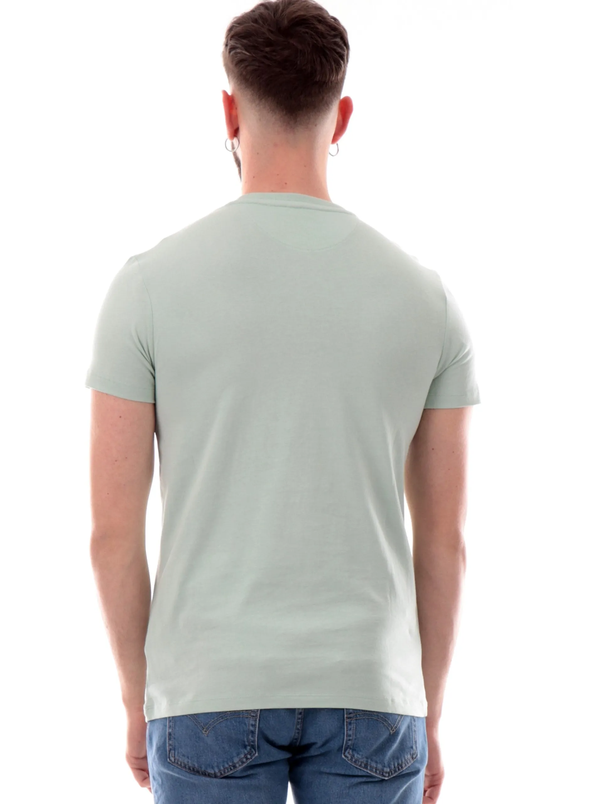 TIMBERLAND T-Shirt*Maglia verde acqua da uomo logo ricamato Dunstan River TB0A2BPR