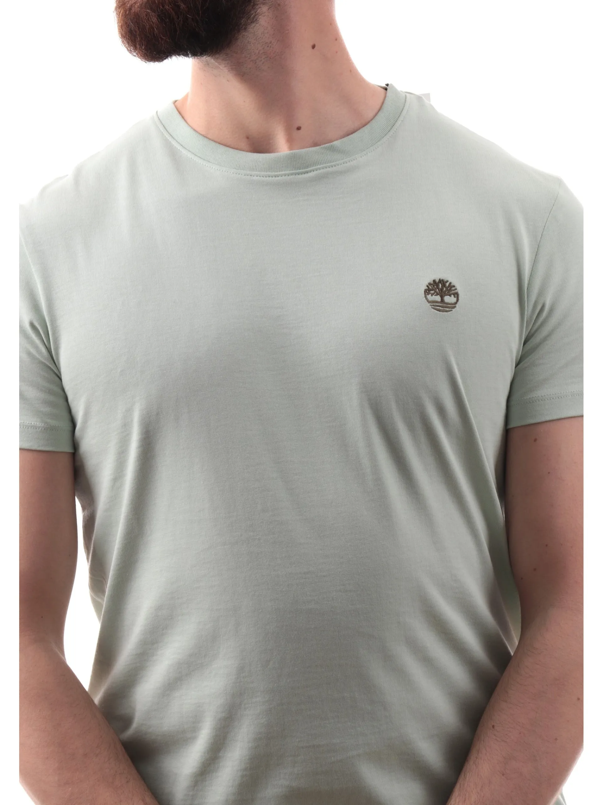 TIMBERLAND T-Shirt*Maglia verde acqua da uomo logo ricamato Dunstan River TB0A2BPR