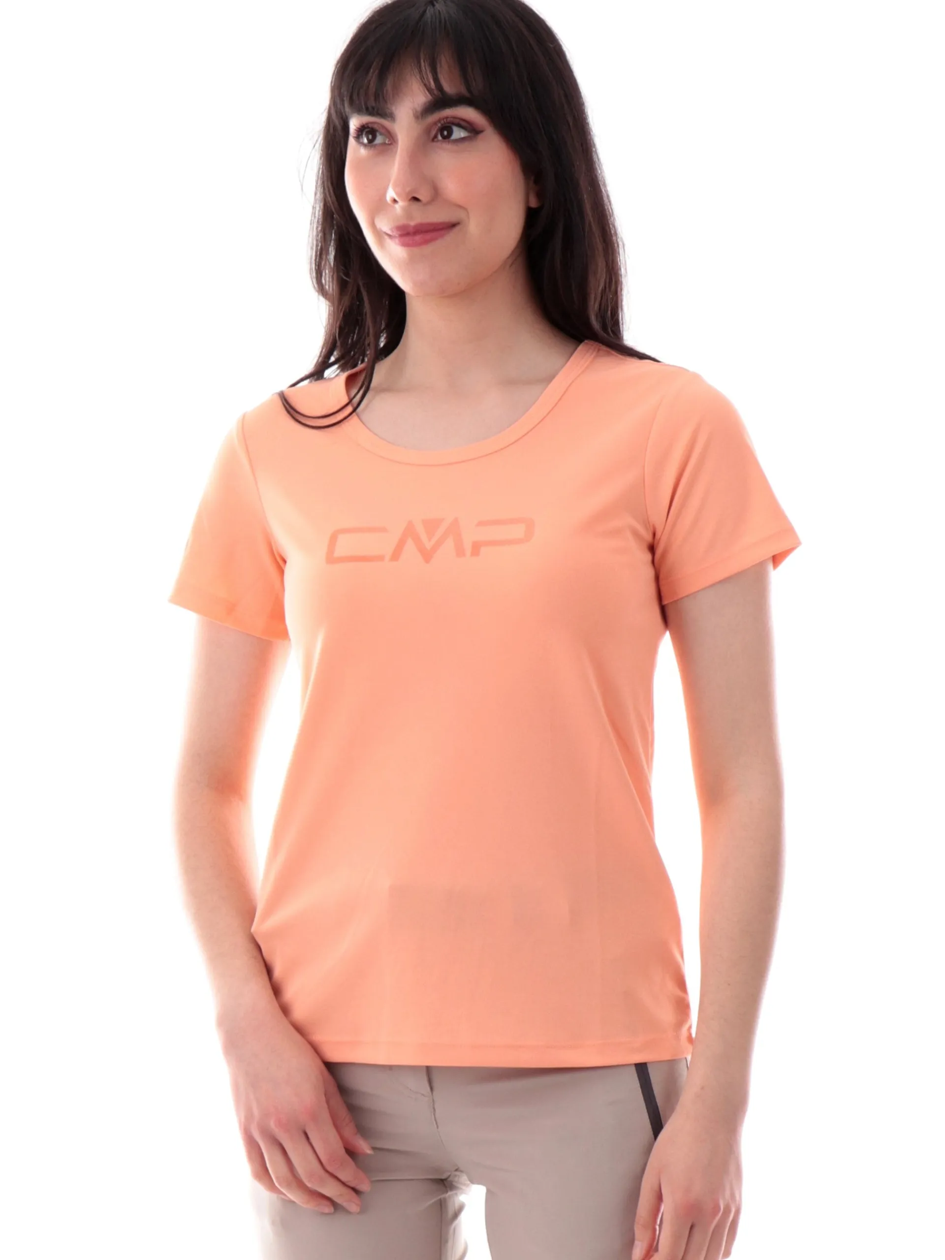 CMP T-Shirt*Maglia trekking rosa da donna con stampa 39T5676P
