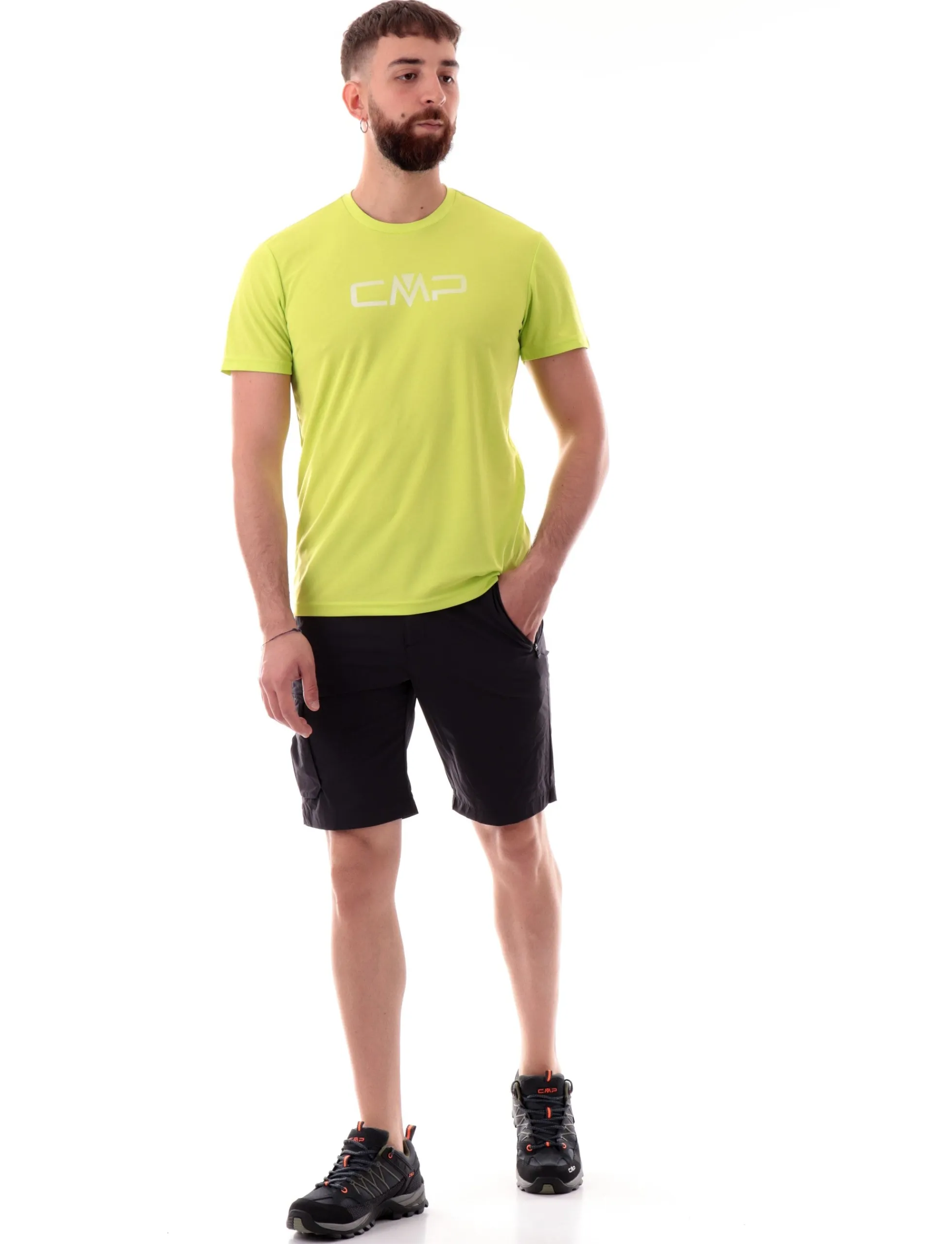 CMP T-Shirt*Maglia trekking verde lime da uomo 39T7117P