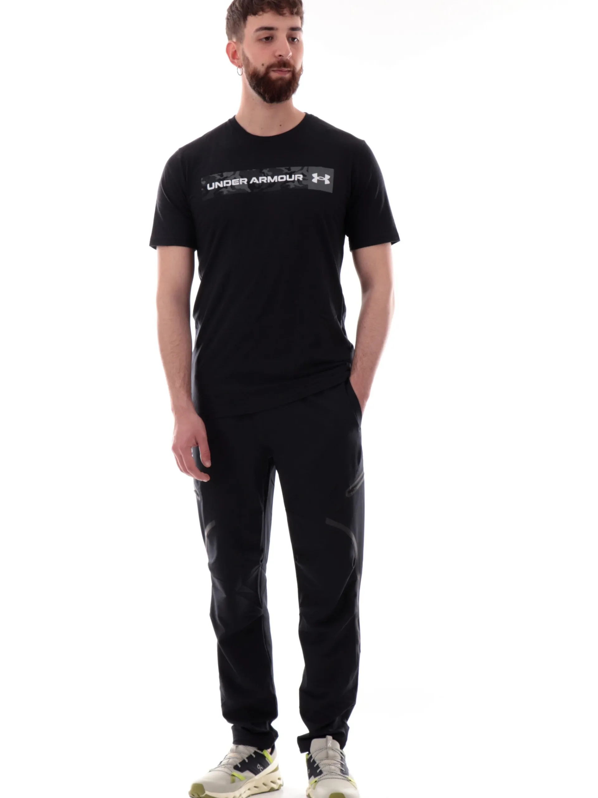 UNDER ARMOUR T-Shirt*Maglia nera da uomo logo camo 13768300