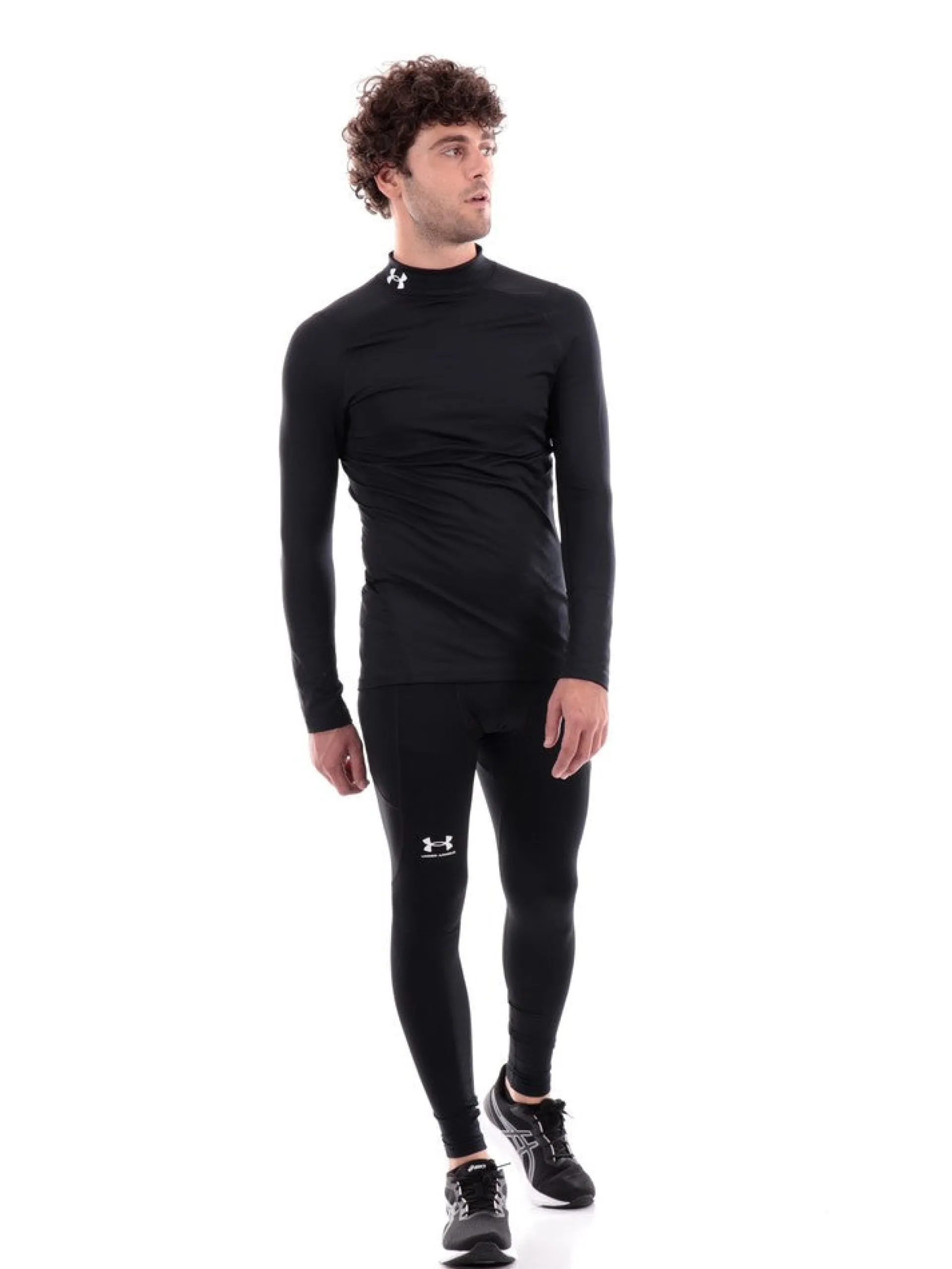 UNDER ARMOUR Abbigliamento|Maglie*Maglia nera da uomo Fitted Mock 13660660