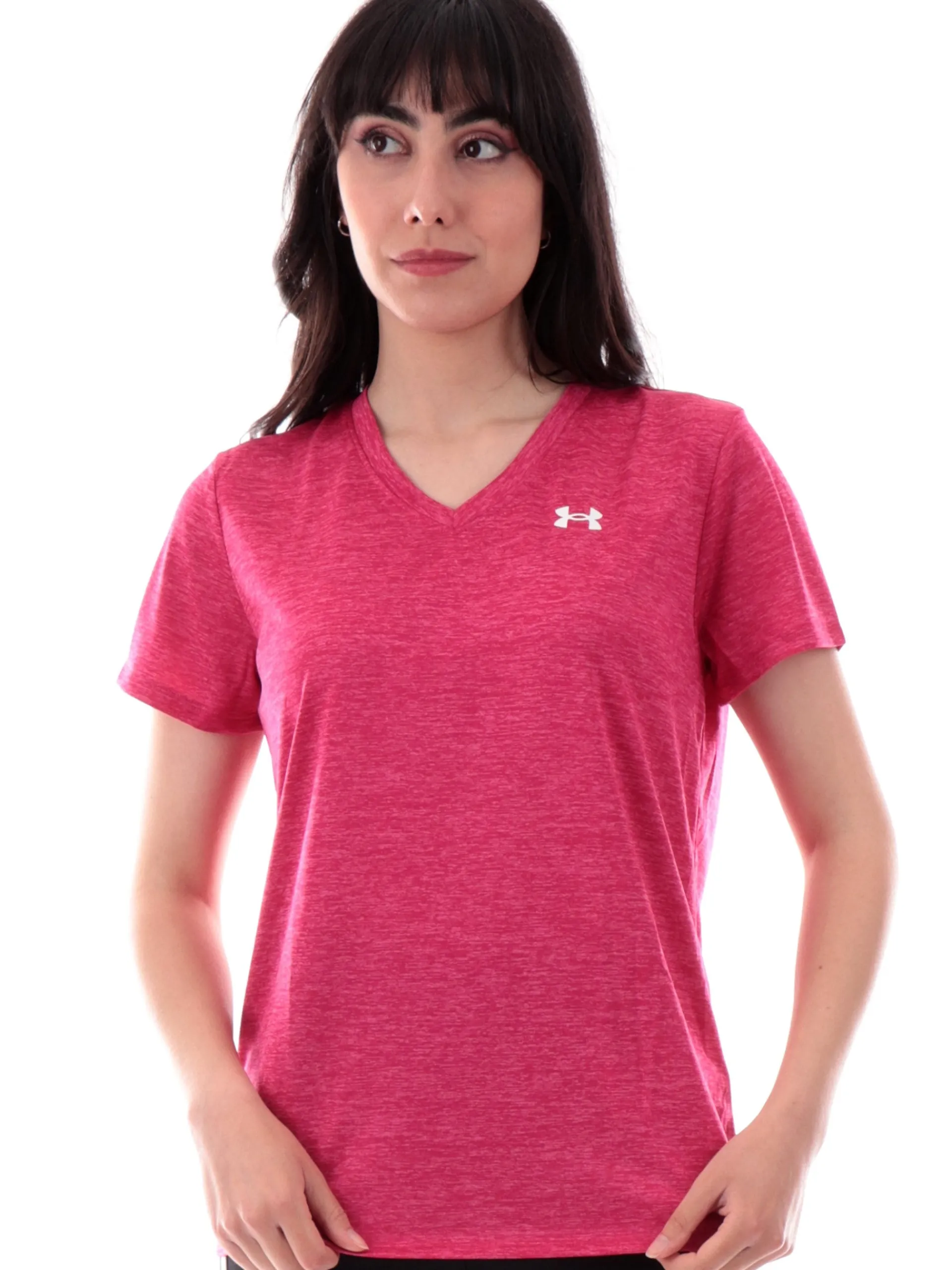 UNDER ARMOUR T-Shirt*Maglia Tech fucsia da donna scollo a V 13842270