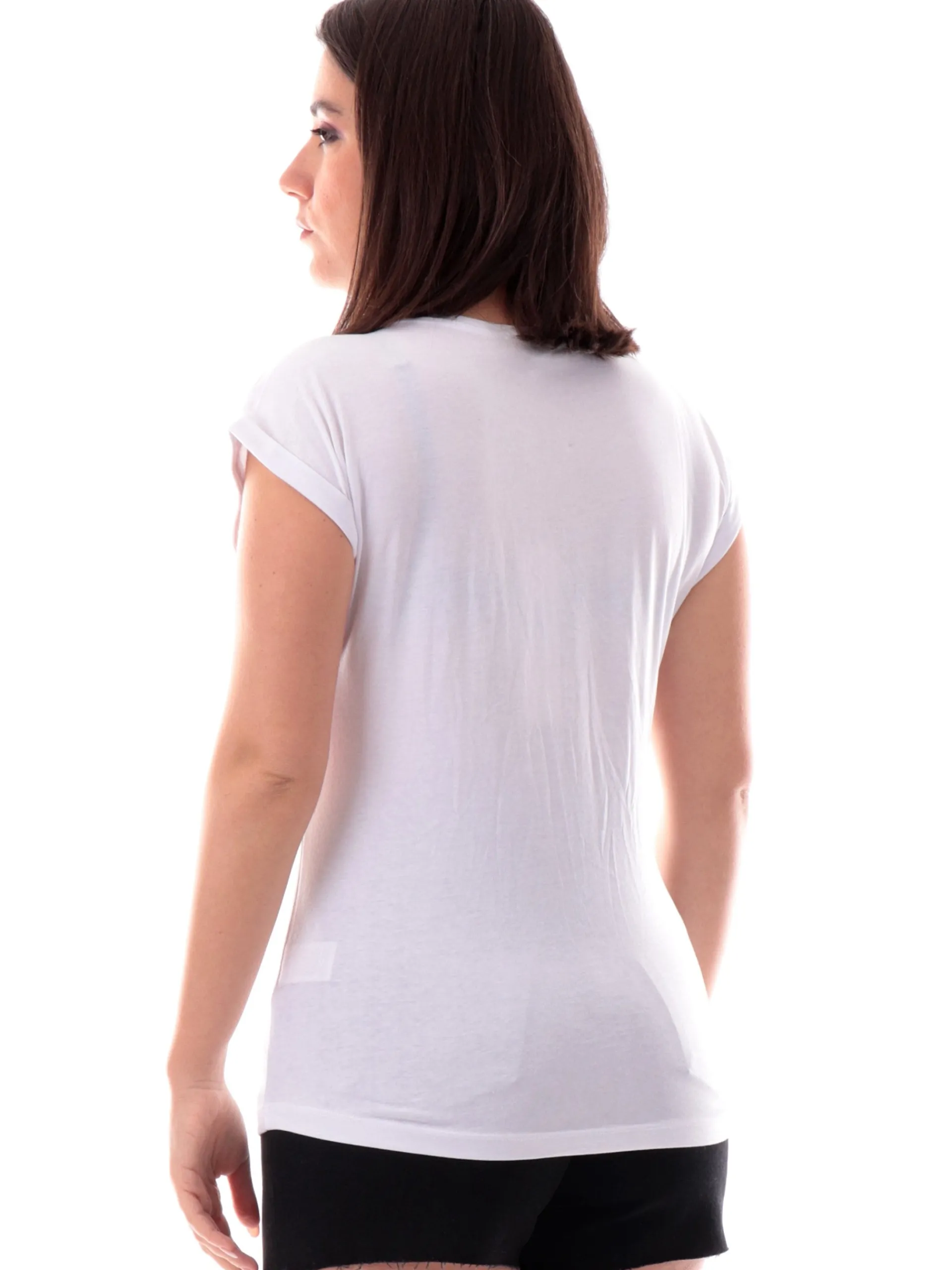 YES ZEE T-Shirt*Maglia bianca girocollo da donna maniche a kimono T239JX00 0101