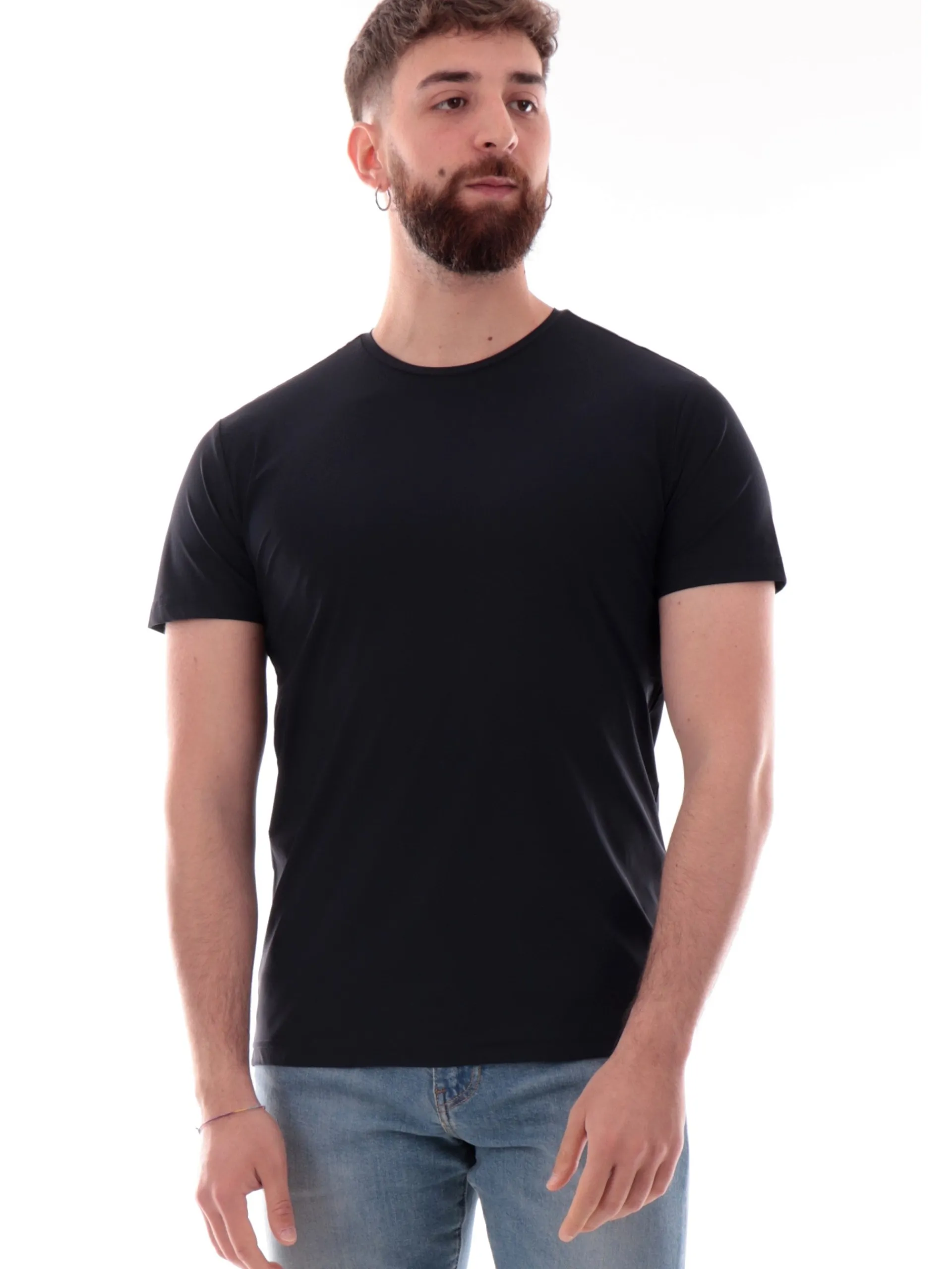 YES ZEE T-Shirt*Maglia blu da uomo tessuto tecnico T778OQ0-0710