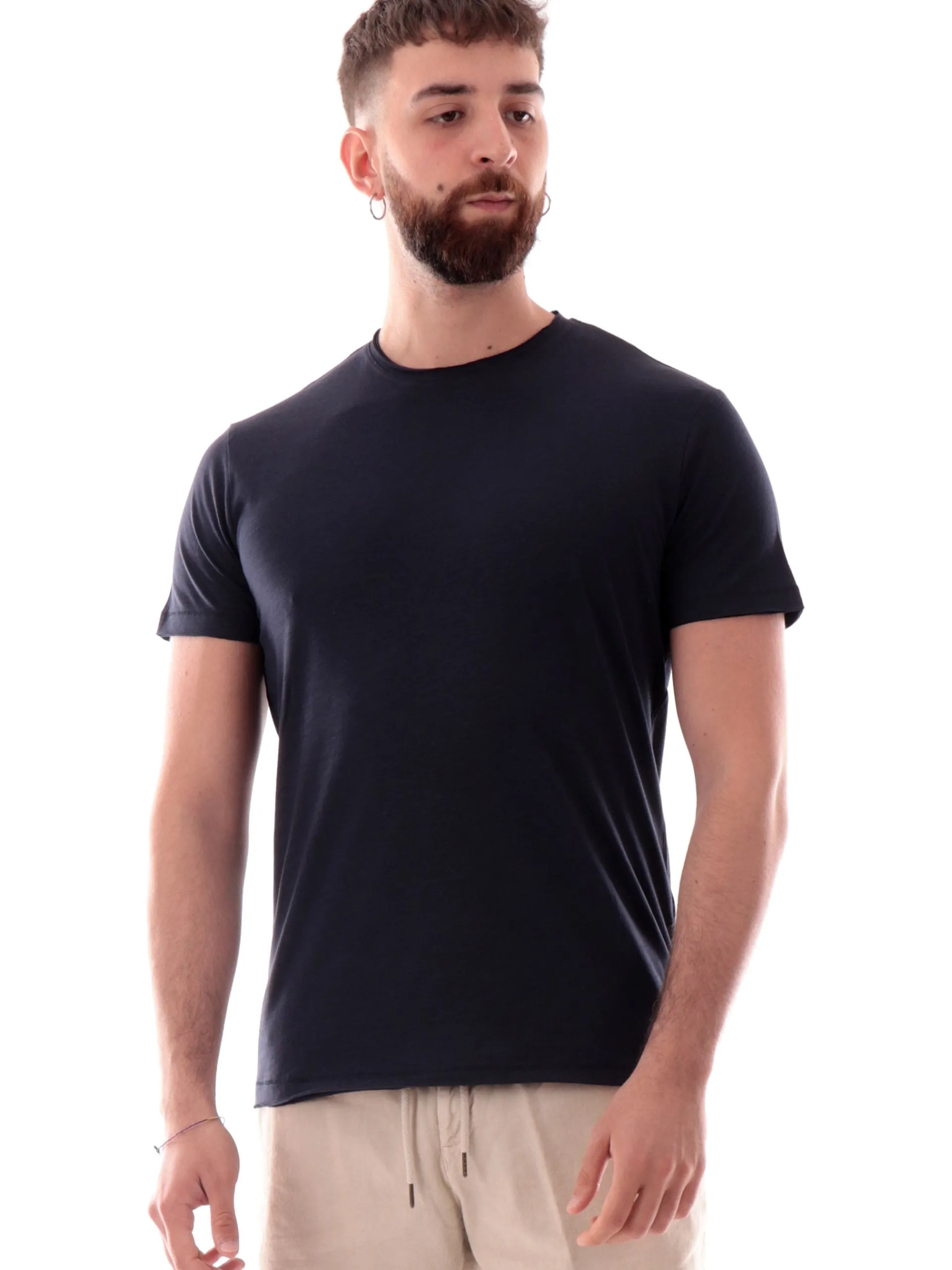 YES ZEE T-Shirt*Maglia blu girocollo da uomo maniche corte T722TL00
