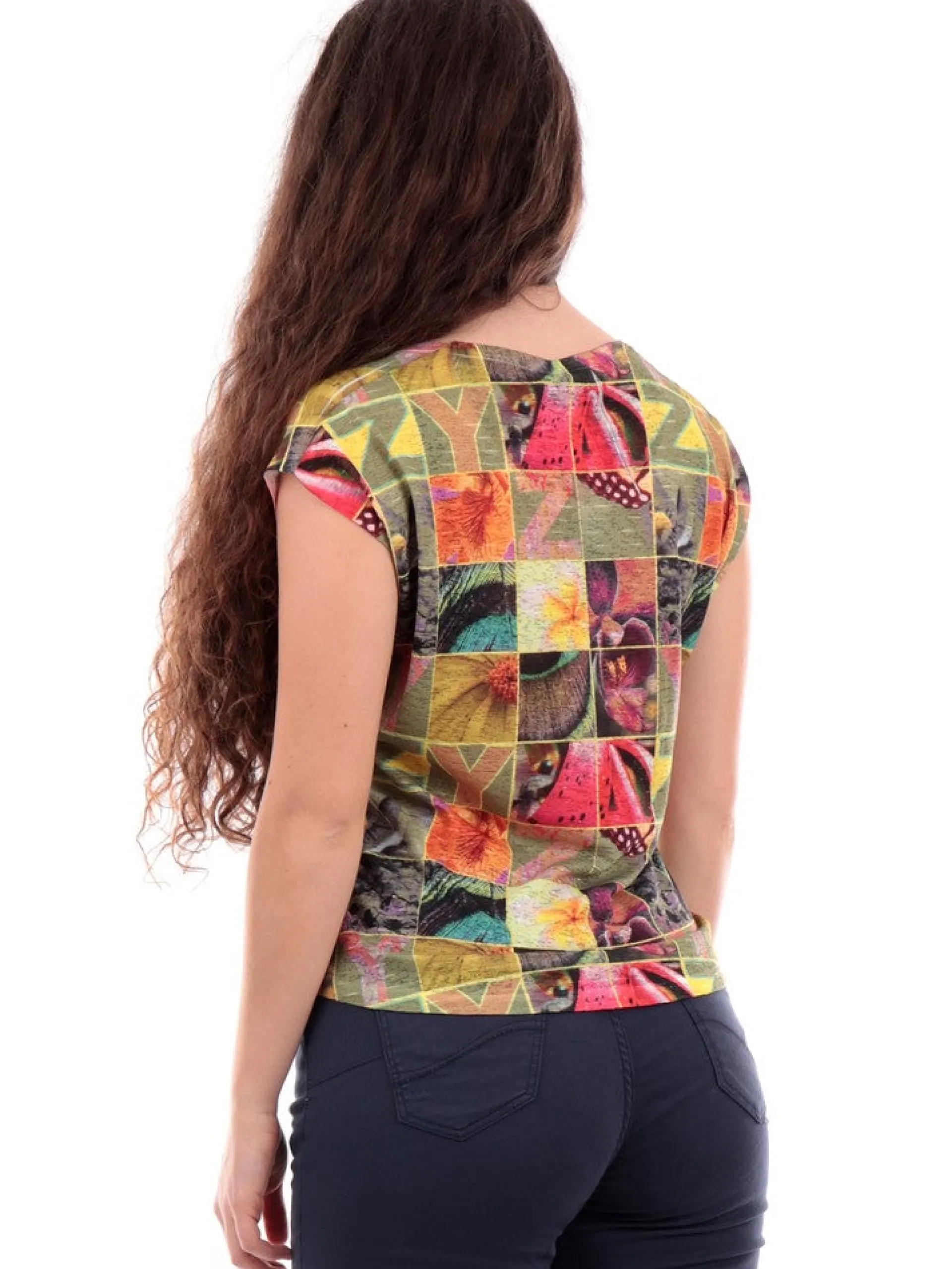 YES ZEE T-Shirt*Maglia Donna in morbido tessuto con stampa digitale sublimatica T235Y3052
