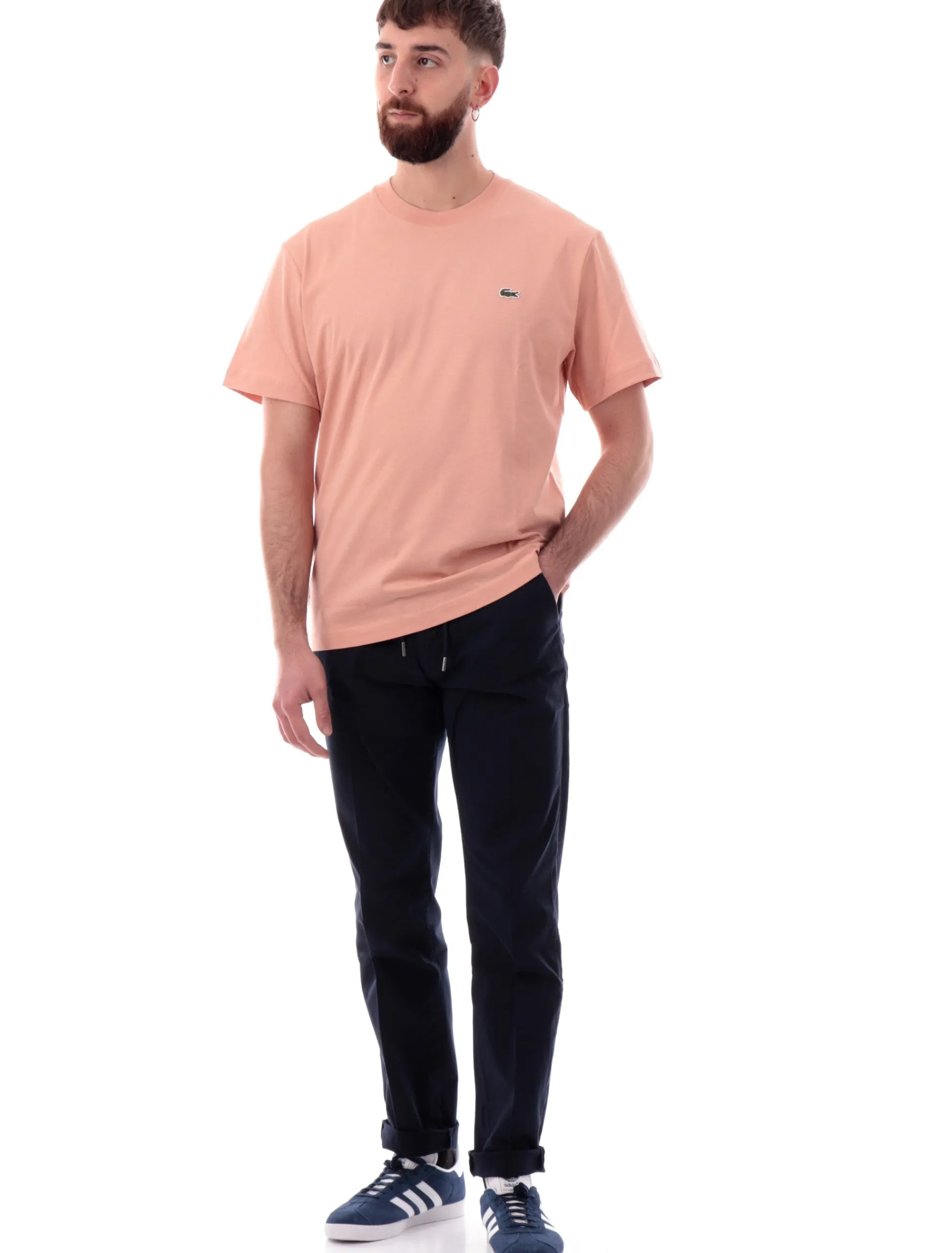 LACOSTE T-Shirt*Maglietta da uomo Rosa a maniche corte TH7318