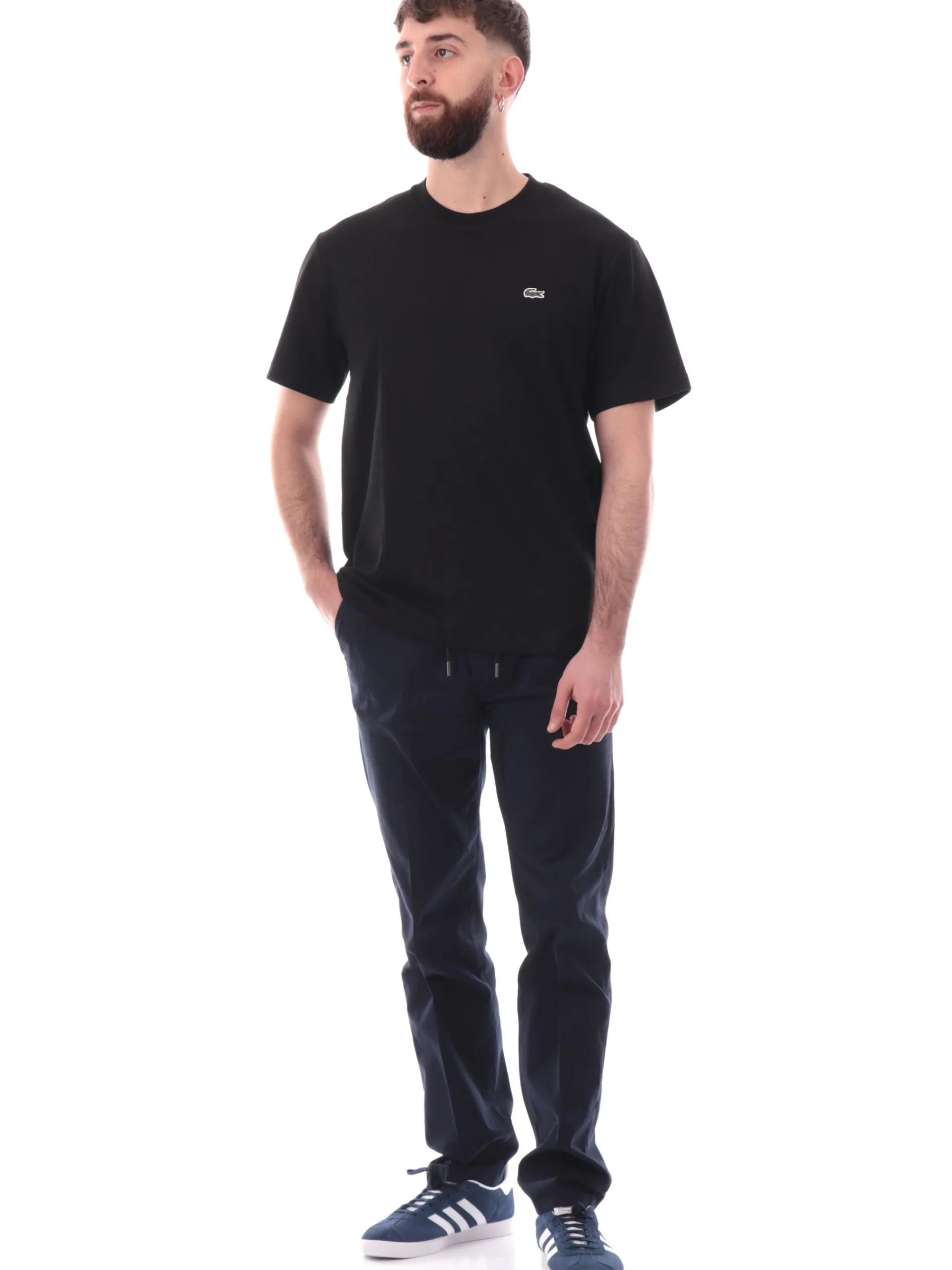 LACOSTE T-Shirt*Maglietta da uomo nera a maniche corte TH7318031