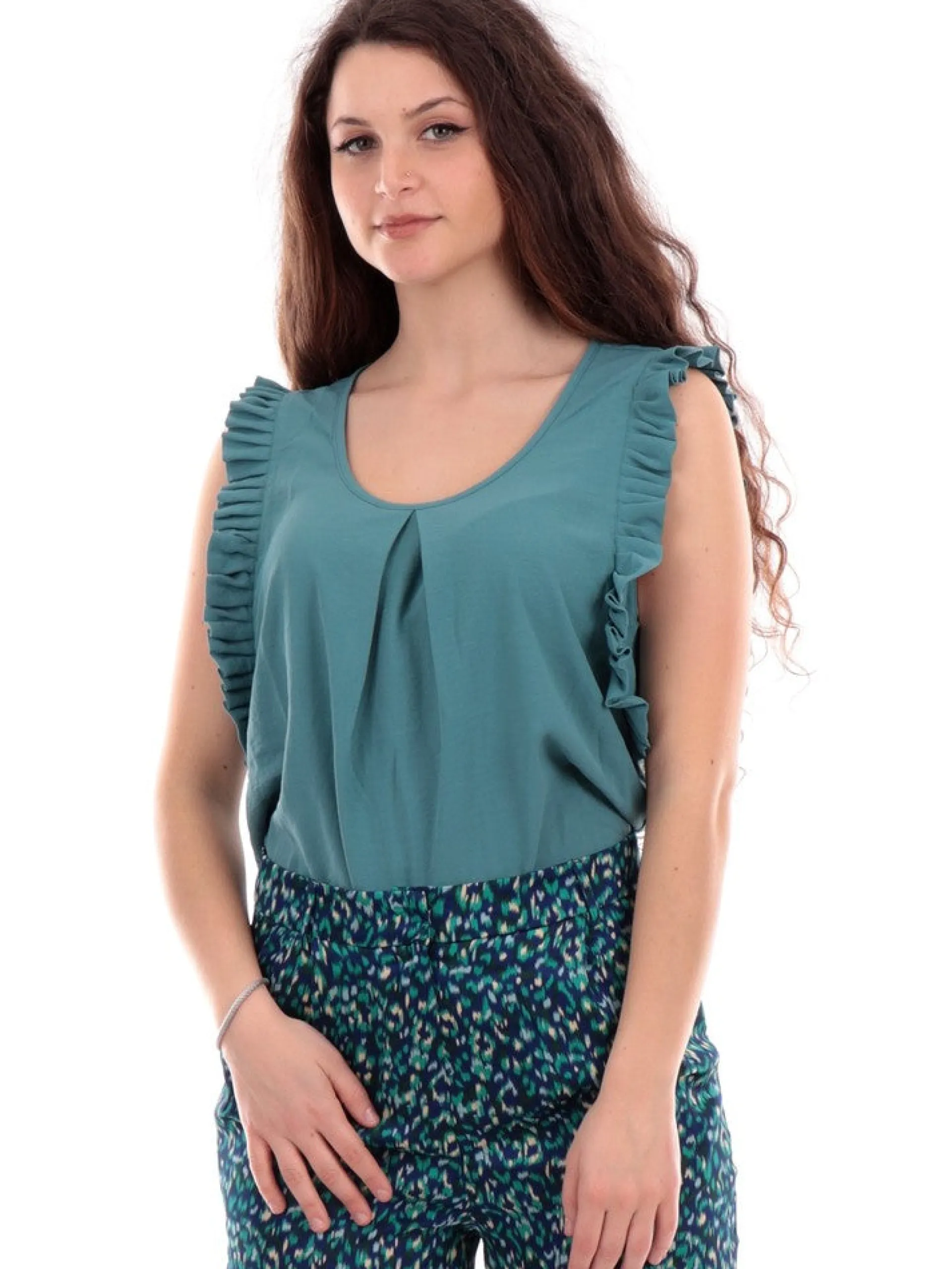 MOLLYBRACKEN Maglie*Maglietta Molly Bracken verde da donna P973CP