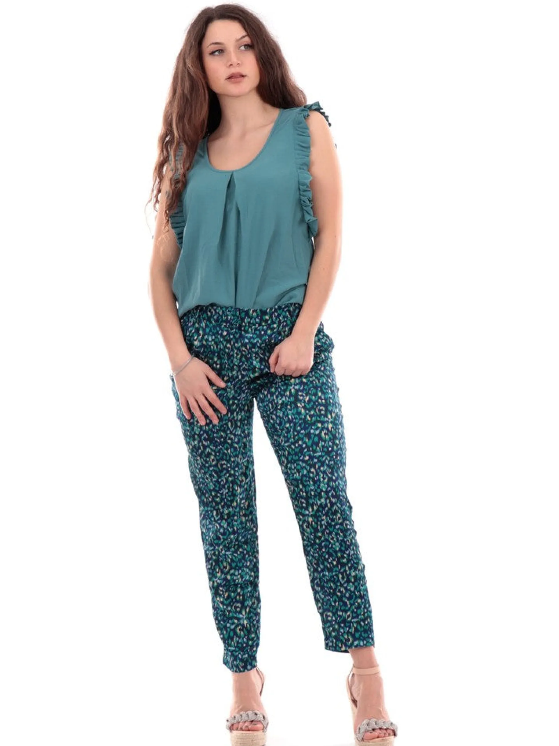 MOLLYBRACKEN Maglie*Maglietta Molly Bracken verde da donna P973CP