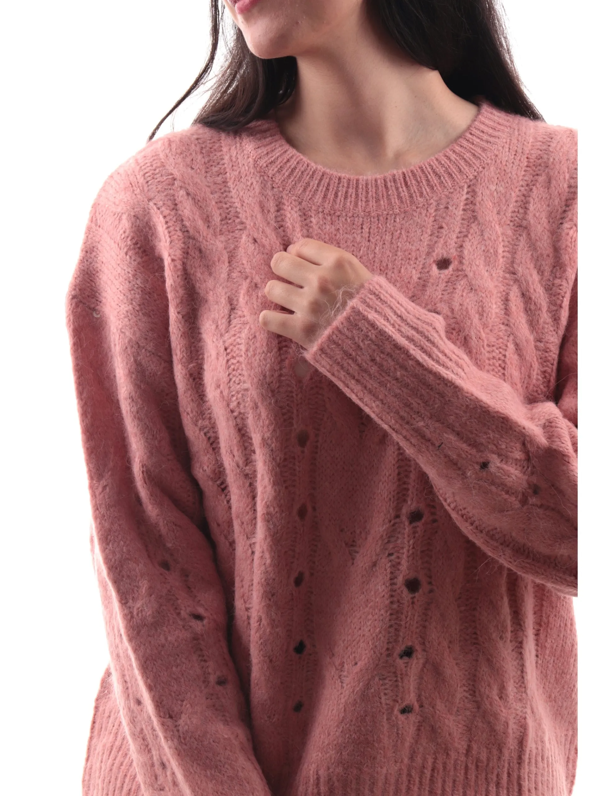 TIFFOSI Maglie*Maglione alpaca rosa da donna girocollo Hesperia 10056386