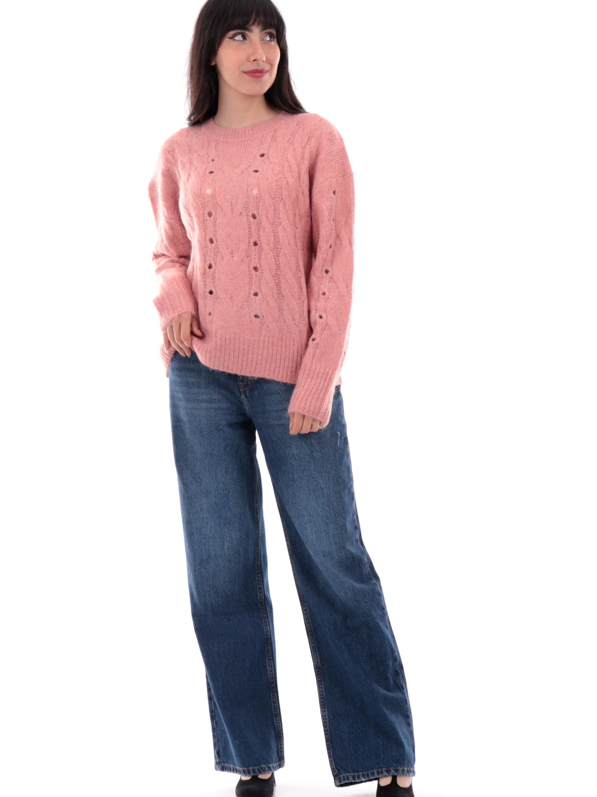 TIFFOSI Maglie*Maglione alpaca rosa da donna girocollo Hesperia 10056386