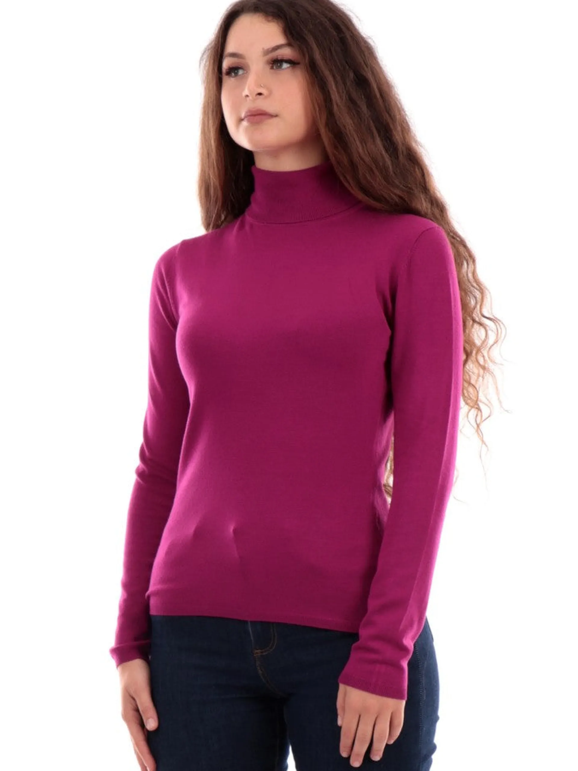 ANIS Maglie*Maglione fucsia da donna Dolcevita 2356031
