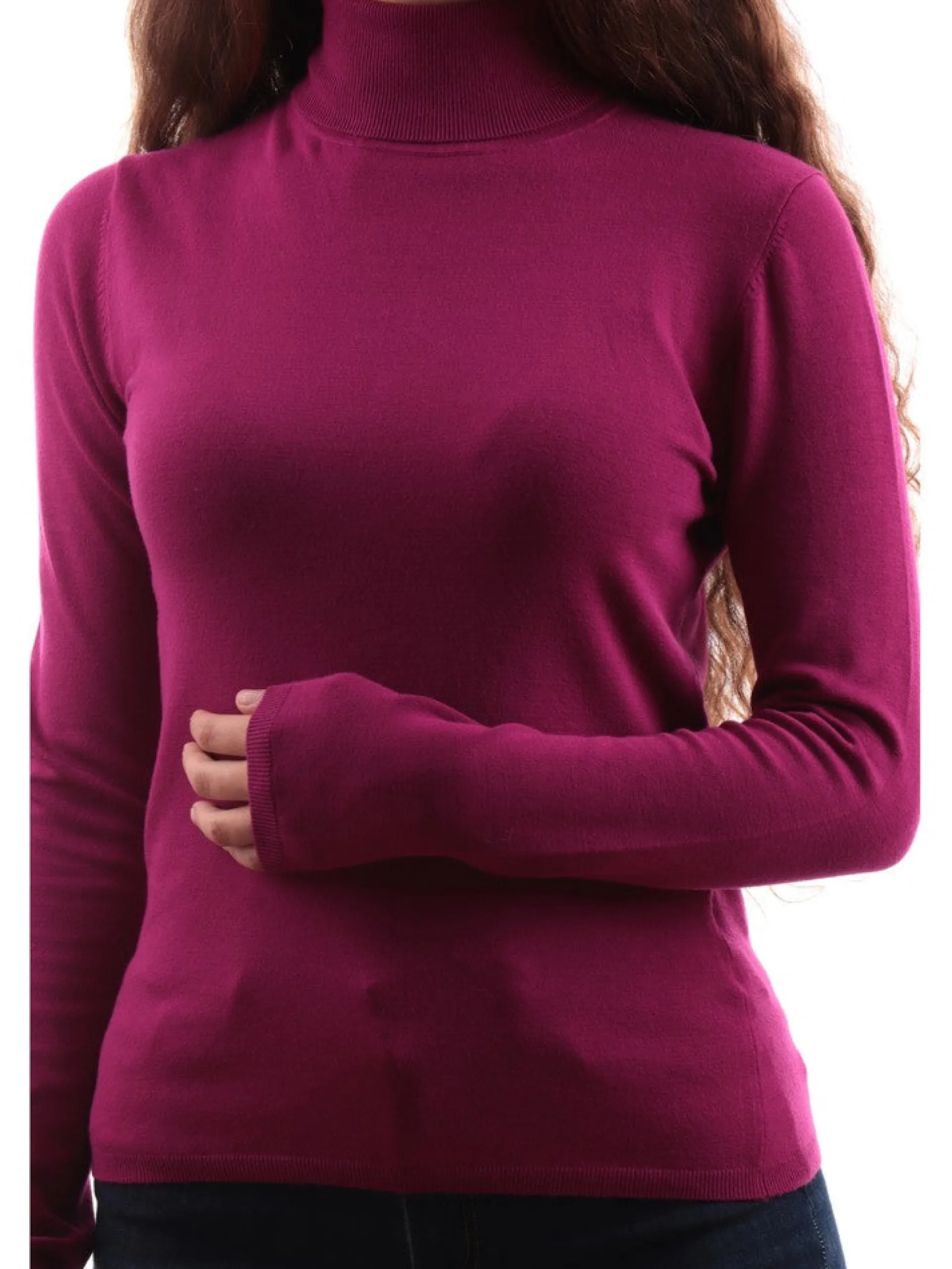ANIS Maglie*Maglione fucsia da donna Dolcevita 2356031